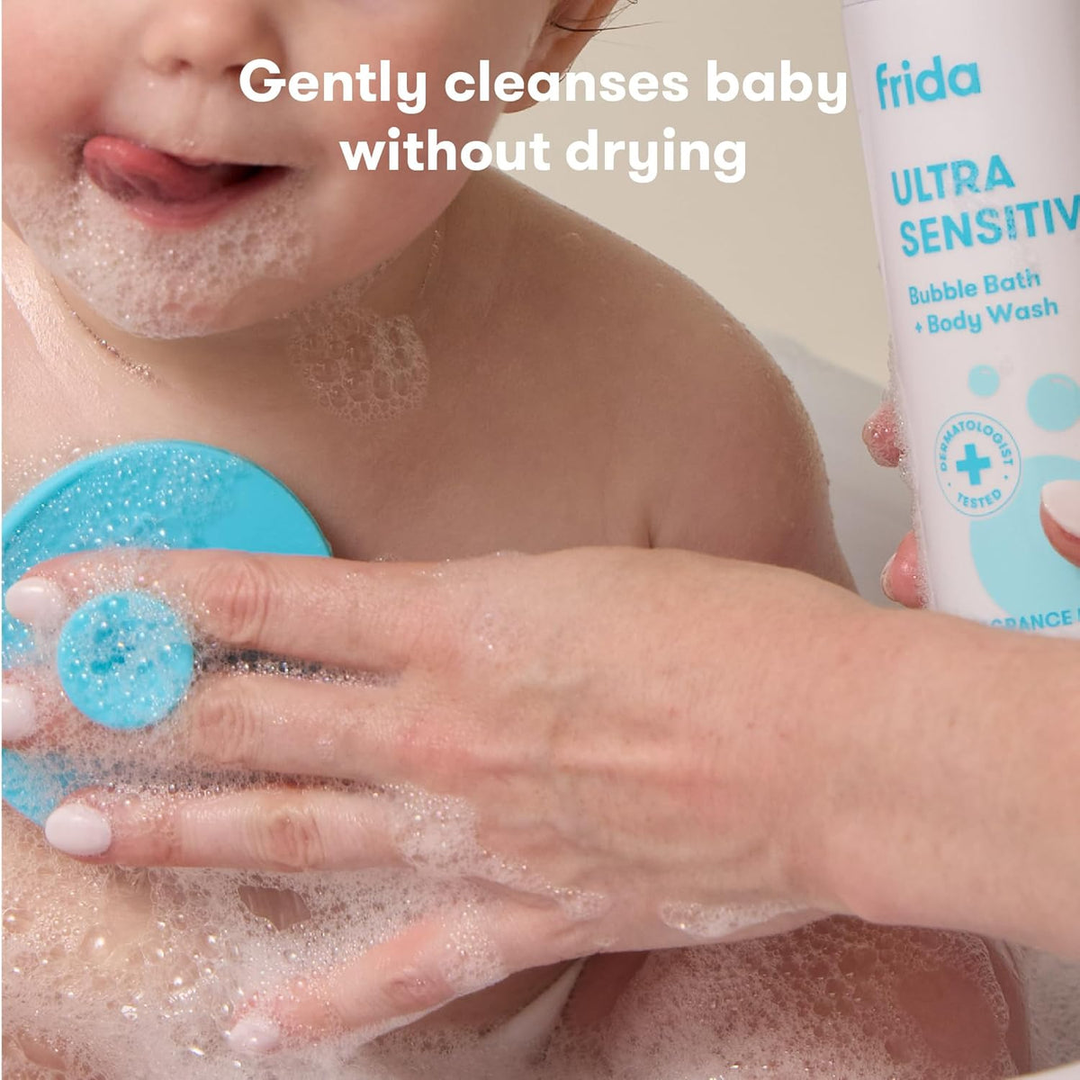 Frida Basth Frida Baby Unscented Fragrance-Free Bubble Bath + Body Wash, Oat & Cha ...