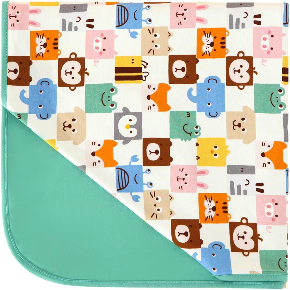 Premium Baby Blanket, Stretchy Quilt for Kid, Soft Crib Bedding for Newborn Baby and Toddler, Nursery Blanket for Boys and Girls, Viscose Made from Bamboo 50'' x 50'' Animal