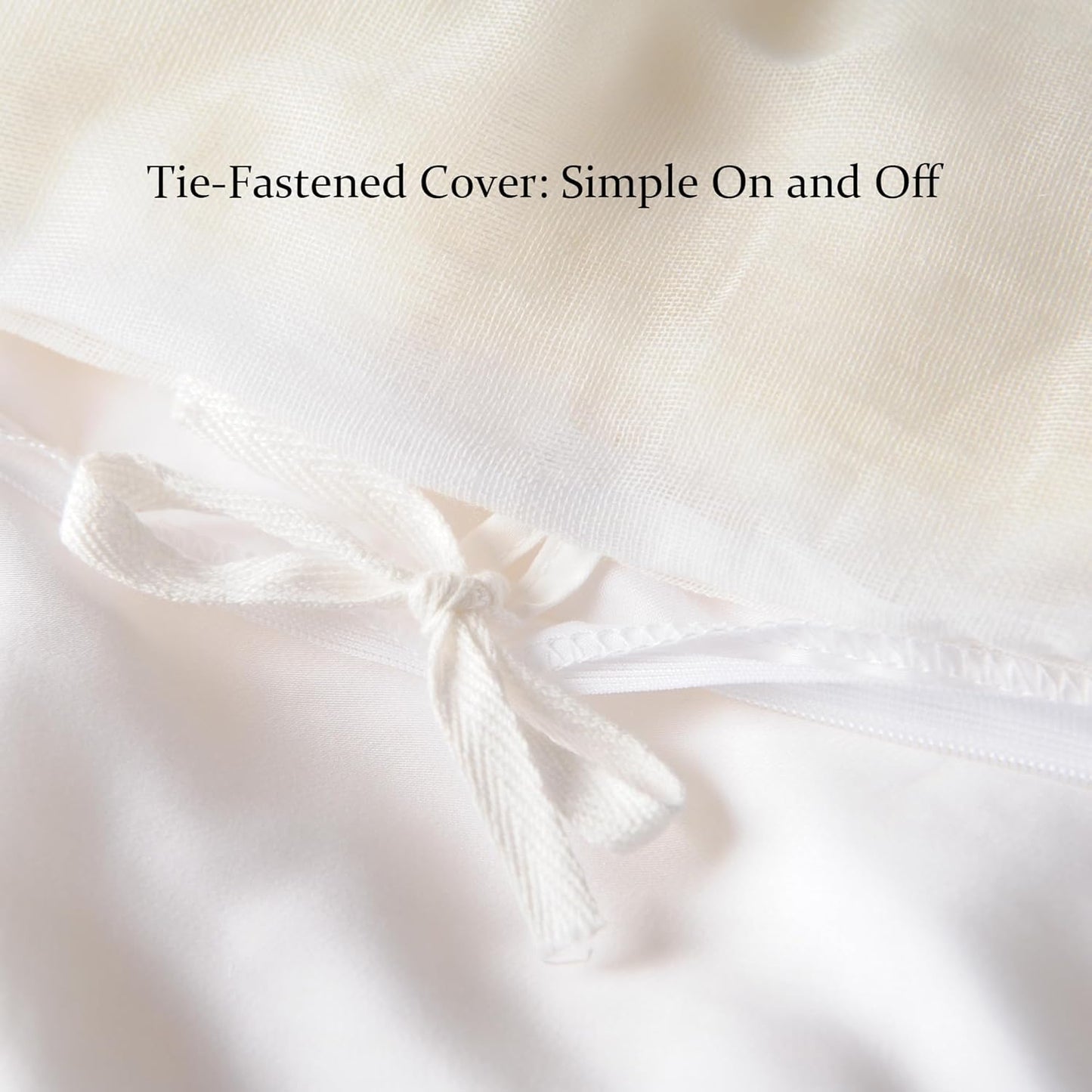 CUDDLE DREAMS Lightweight Silk Filled Comforter for Summer, Detachable Tencel Duvet Cover for Easy Care, Naturally Breathable (White, King)