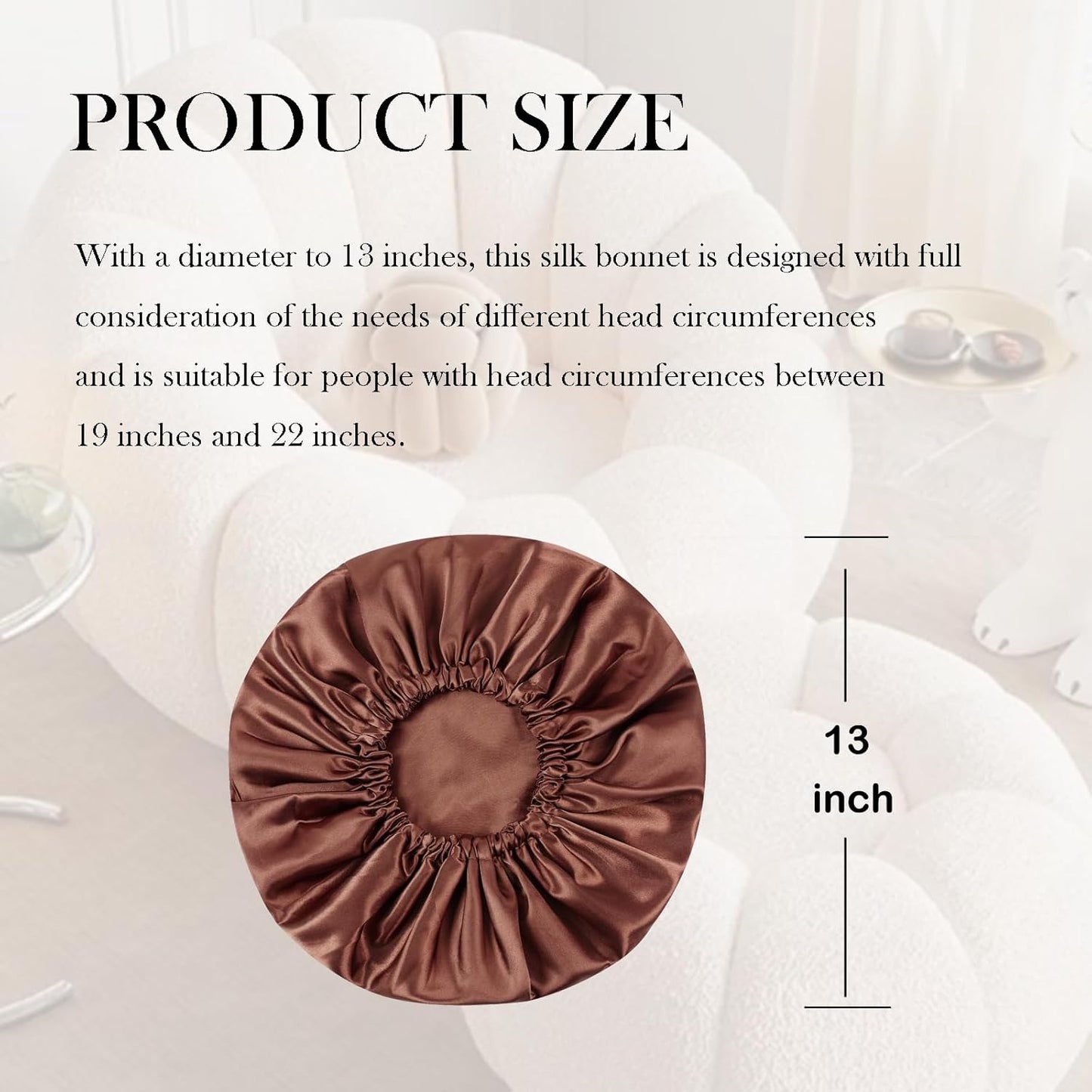 Satin Bonnet Double Layer Silk Bonnet for Sleeping Women Hair Care for Natural Curly