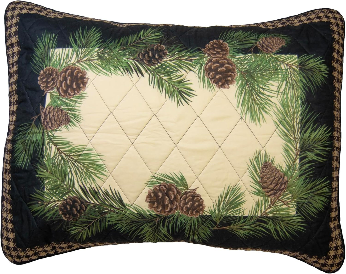 Donna Sharp Cardinal Pine Polyester Bedding Set - 3-Piece King Size Quilt Set - Includes 1 Quilt and 2 King Pillow Shams - Machine Washable - Traditional Design