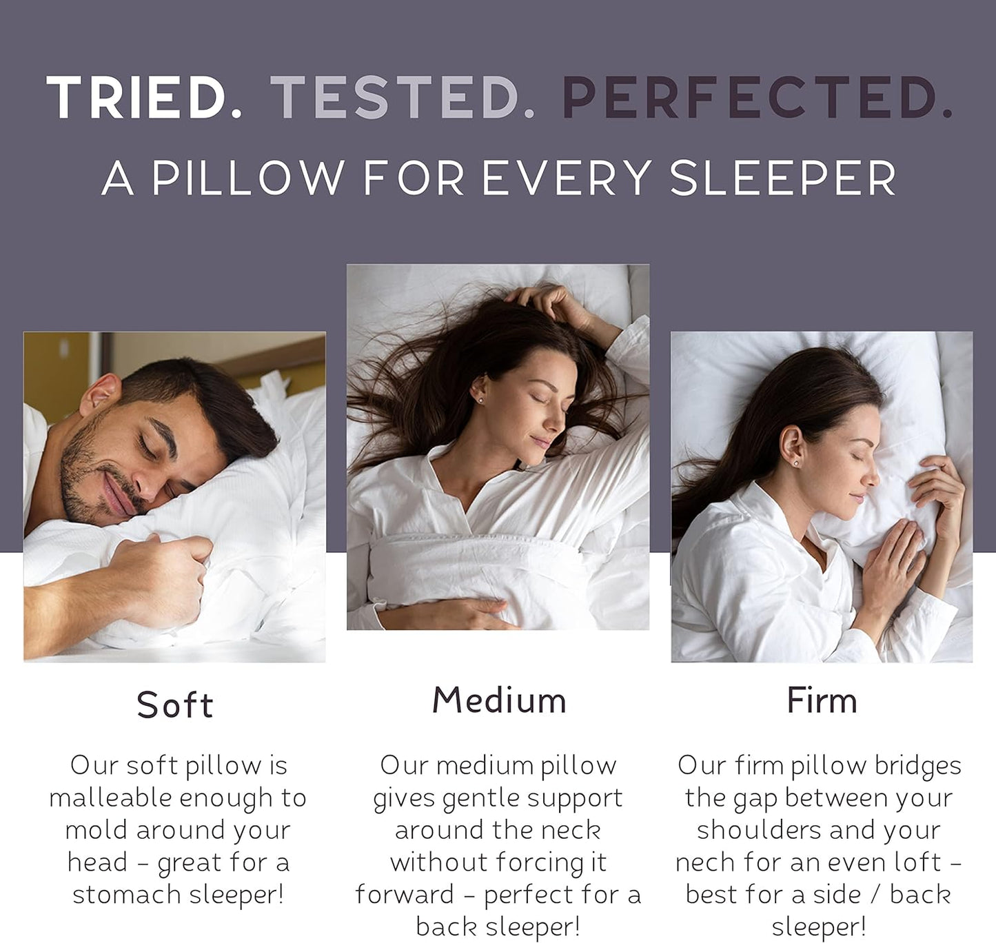 Lincove Cloud Natural Canadian Down Pillow, White Luxury Sleeping Pillow - 625 Fill Power, 500 Thread Count Cotton Shell, Made in Canada, Queen - Medium, 1 Pack