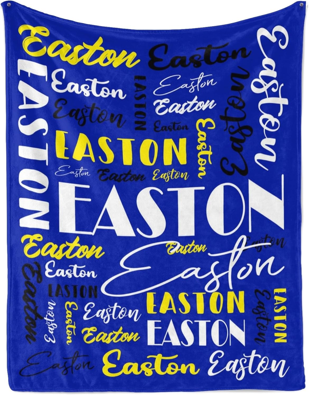 Name Blanket Personalized Blanket for Adult Kids Flannel Customize Throw Blanket Custom (Color 21, 40 x 50 Inches)