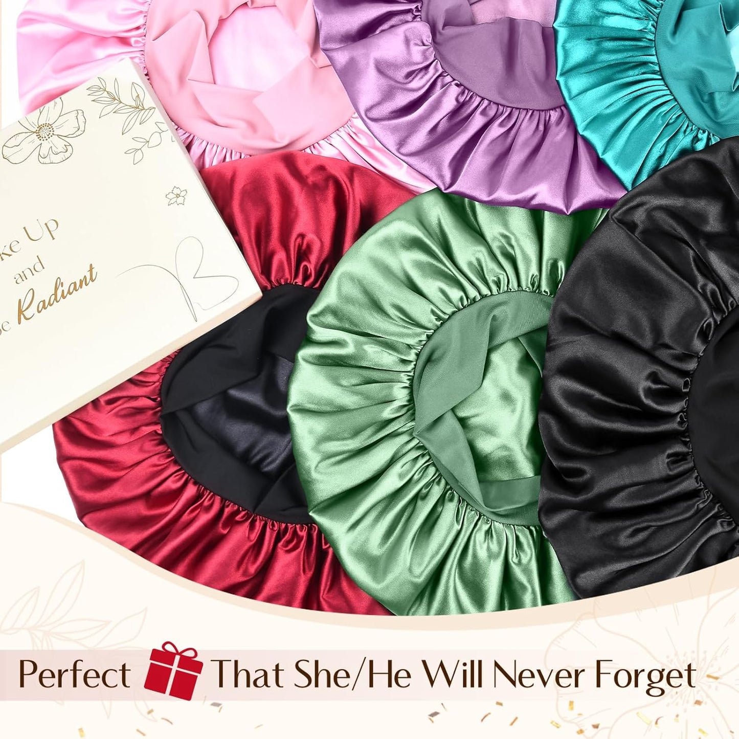 YANIBEST Silk Bonnet for Men Women Hair Bonnet for Sleeping Double Layer Satin Bonnet for Natural Curly Hair Unisex Sleep Cap