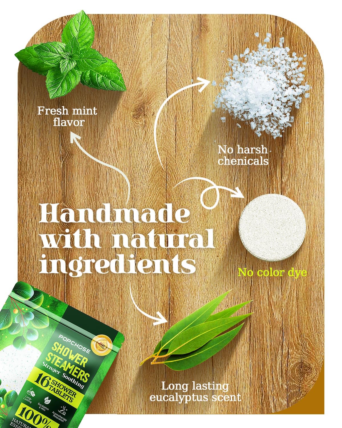 Shower Steamers Aromatherapy 16 Pack, Stocking Stuffers Christmas Gifts for Women, White Elephant Gifts for Adults, Eucalyptus for Shower Quick Relief Nasal Congestion, Self Care & Home Spa Relaxation