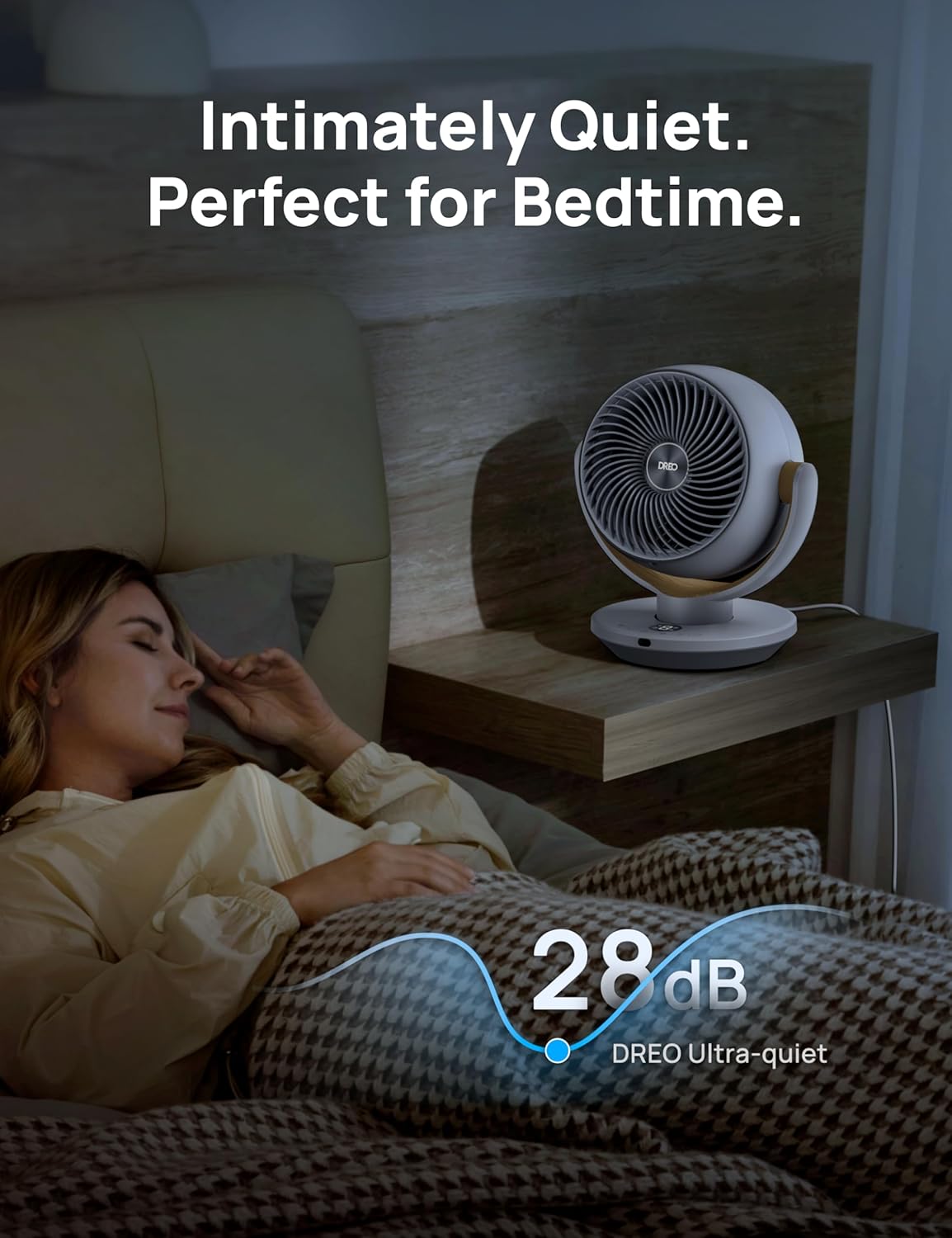 Dreo Fan for Bedroom, Desk Air Circulator Fan with Remote, 11 Inch Table Fans for Whole Room, 60ft Powerful Airflow, 120° Vertical Manual +90° Oscillating, 4 Speeds, 8H Timer, Quiet Fan, Home