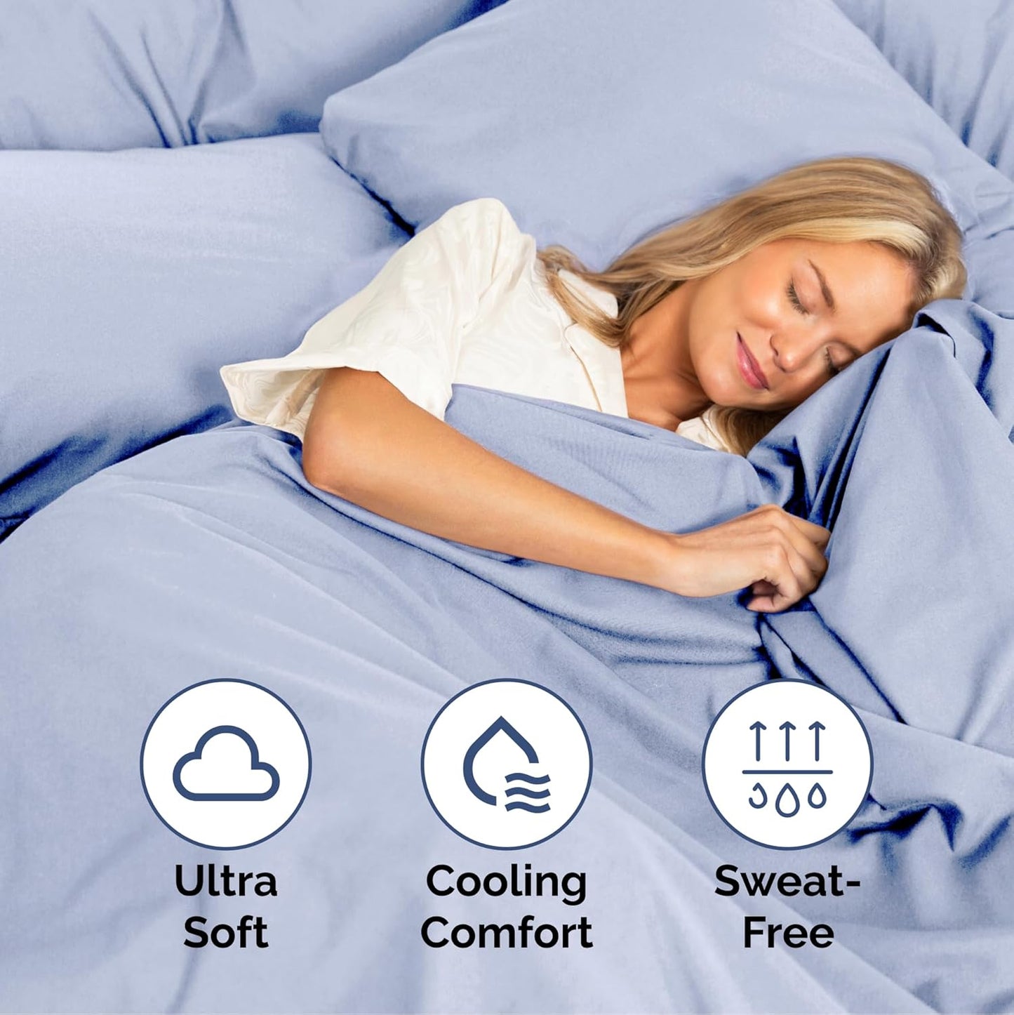 Cal King Size 4 Piece Sheet Set - Extra Soft, Breathable, and Cooling Sheets - Hotel Luxury Bed Sheets for Women & Men - Deep Pockets, Easy-Fit & Wrinkle-Free - Light Dusty Purple Oeko-Tex Bed Sheets