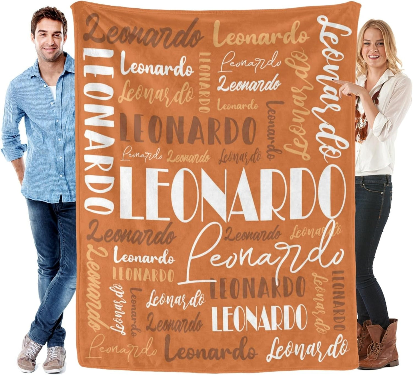 Name Blanket Personalized Blanket for Adult Kids Flannel Customize Throw Blanket Custom (Color 07, 60 x 80 Inches)
