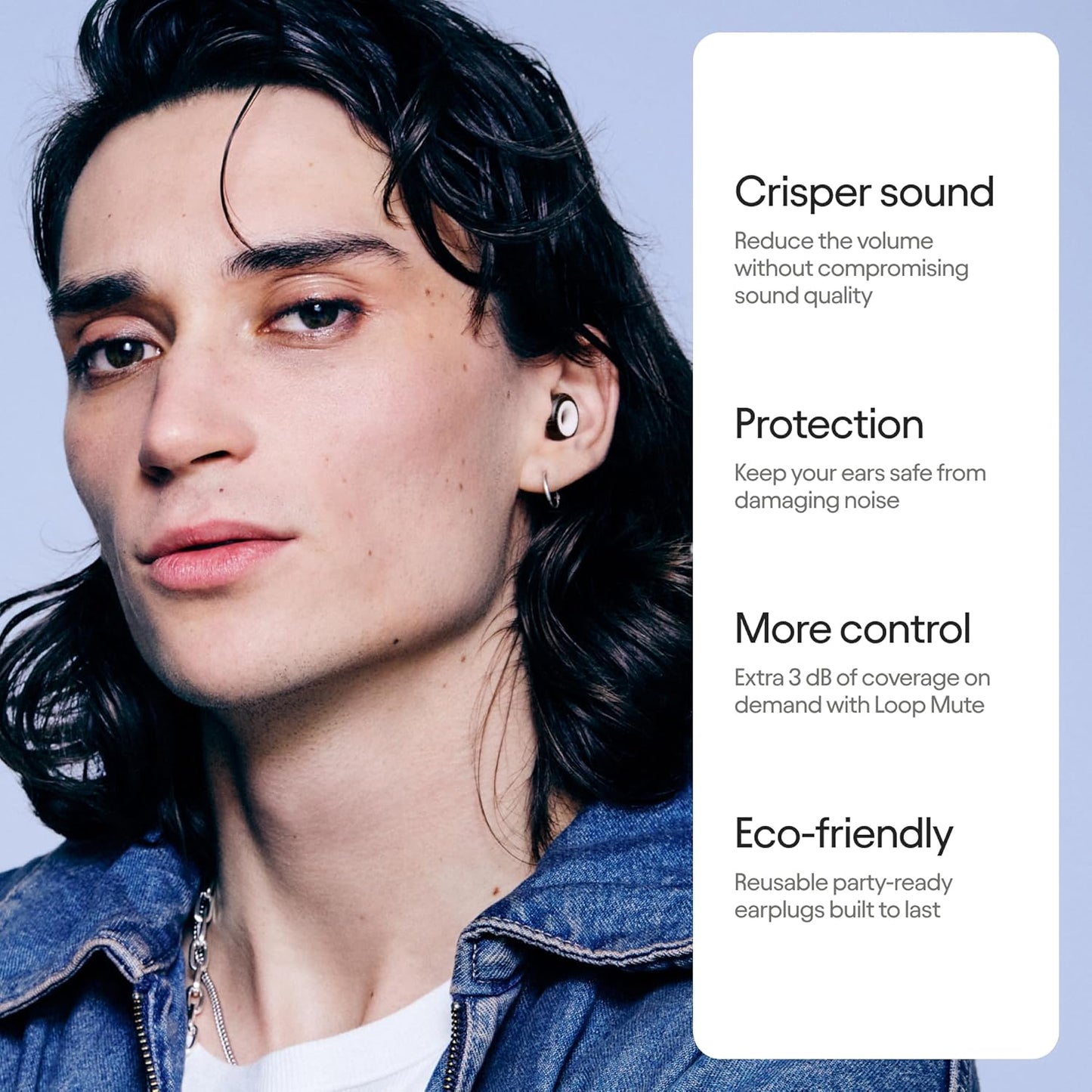 Loop Experience 2 Plus Ear Plugs – Stylish Certified Hearing Protection for Concerts & Festivals, Live Events, Sports, DJs & Nightlife – 17dB Noise Reduction, (High-Fidelity) + Mute for extra coverage