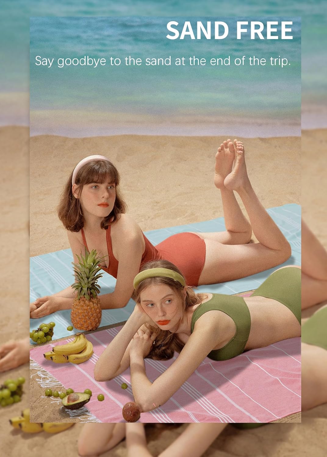 6 Packs Oversized Turkish Beach Vacation Essentials Bath Towel Set Bulk Extra Large Sand Free Quick Dry Swim Camping Pool Clearance Towels Travel Blanket Adult Stripe Proof Cloud Men Women Adult