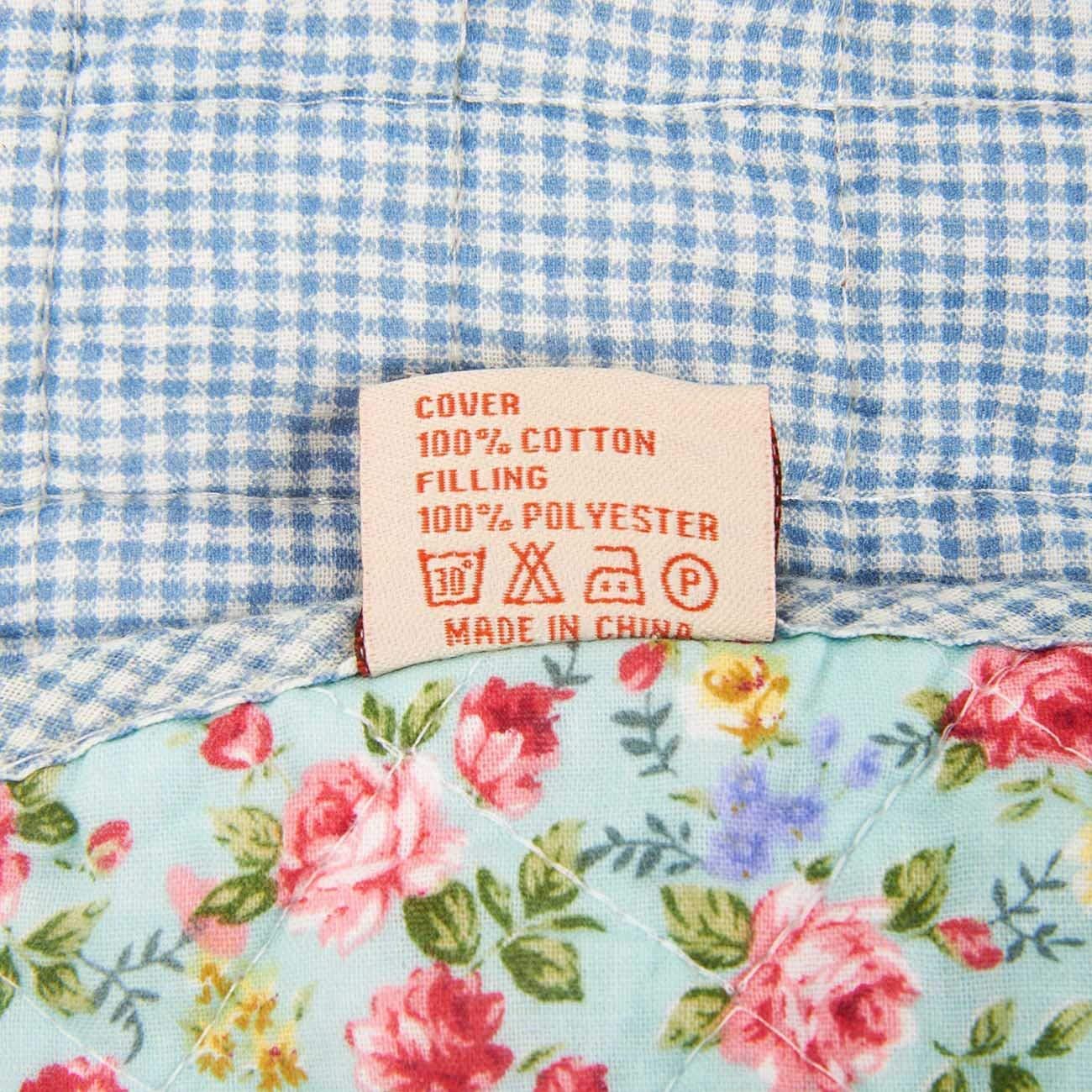 Cozyholy Original 100% Cotton Patchwork Quilt Blue Floral Bedspread Coverlet Reversible Vintage Shabby Chic Quilted Throw Blanket Bed Quilt Cover for Couch Sofa