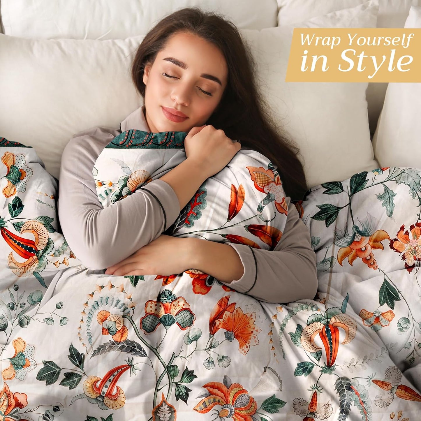 Maison d' Hermine Throw Blanket for Couch Lightweight Soft Warm Breathable Cotton Throw Blankets for Bed Girls Boys Women Men Gifts Sofa Travel Living Room Chair Bedding (50"x60", Dalida)
