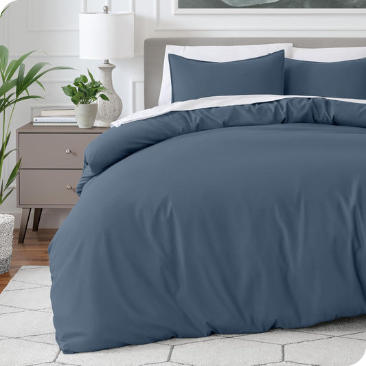 Bare Home Bedding Duvet Cover California King Size - Premium 1800 Super Soft Collection - Lightweight, Cooling - Soft Breathable Bedding Duvet Cover (Cal King, Bering Sea)