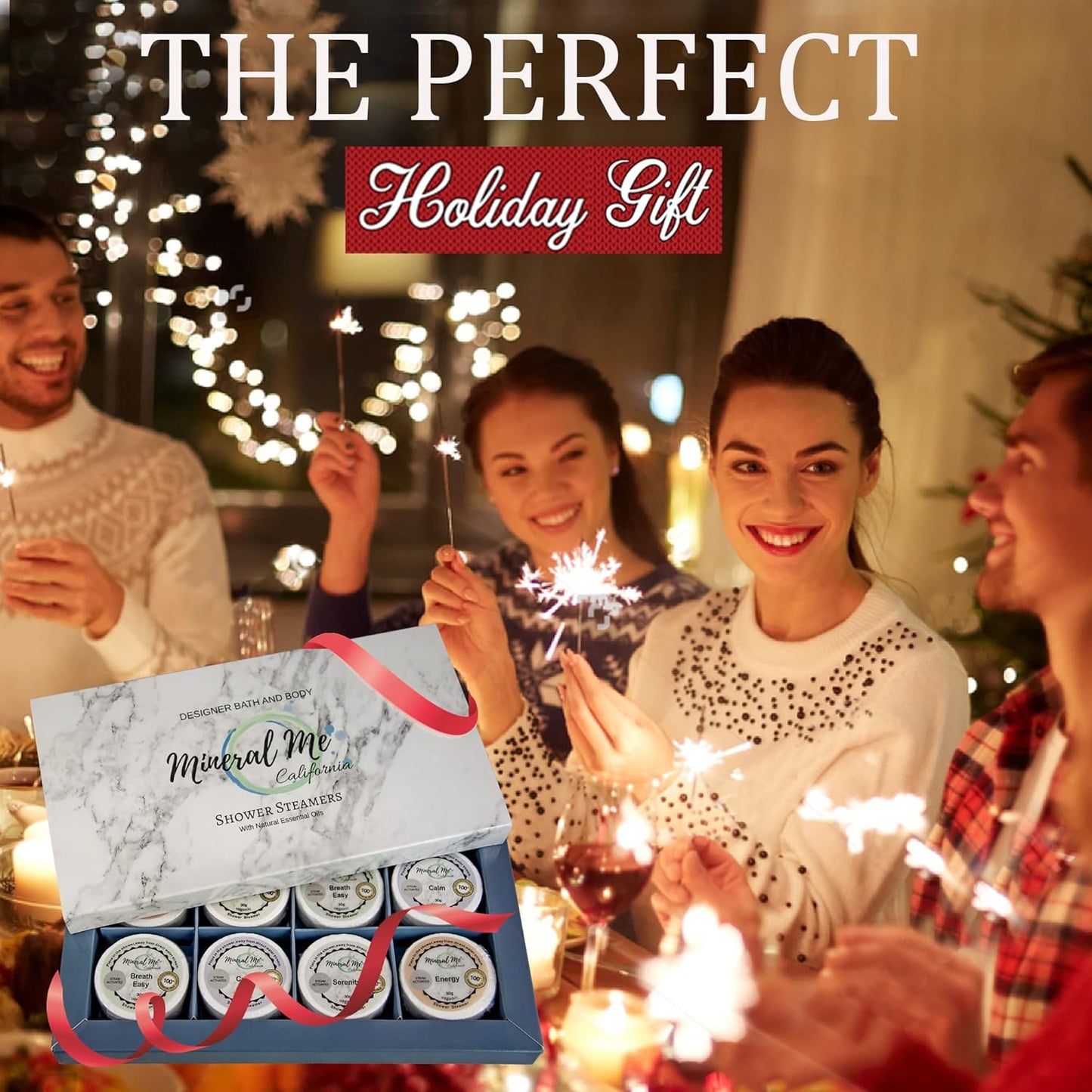 Shower Steamers Aromatherapy - Shower Bombs w/Organic Essential Oils for Vaporizing Steam Spa Relaxation, Stocking Stuffers, Relaxing Self Care Christmas Gifts for Men, Women, Him Her, Boss, Coworker
