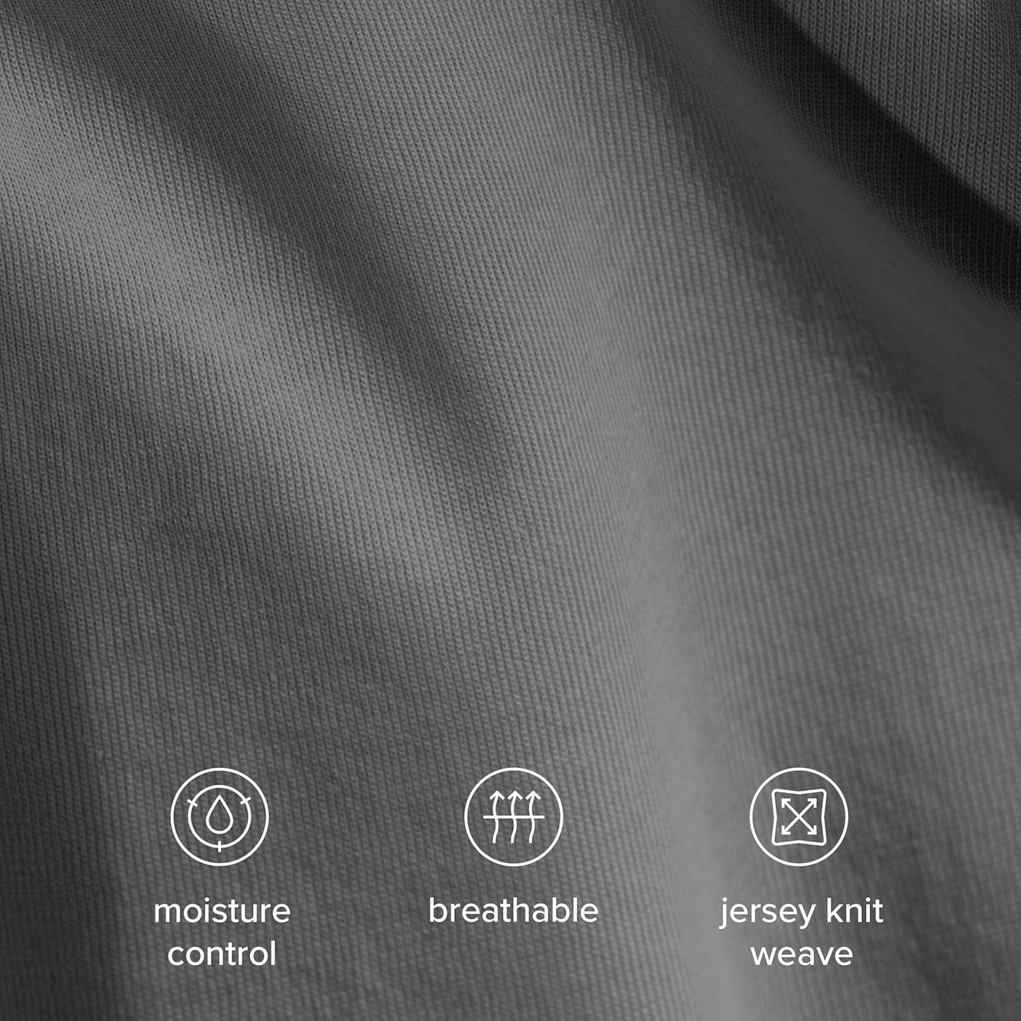 Bare Home 100% Organic Cotton Jersey Duvet Cover Set - Extra Long Size - Ultra Soft - 100% Cotton - 2pcs - Corner Ties - Button Closure - Bedding Duvet Cover & Pillow Shams (Twin/Twin XL, Grey)