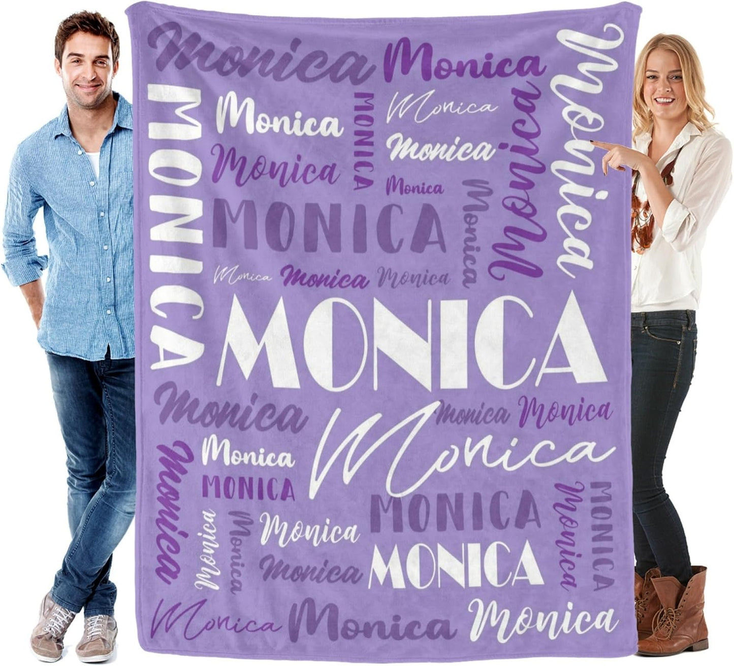 Name Blanket Personalized Blanket for Adult Kids Flannel Customize Throw Blanket Custom (Color 04, 60 x 80 Inches)