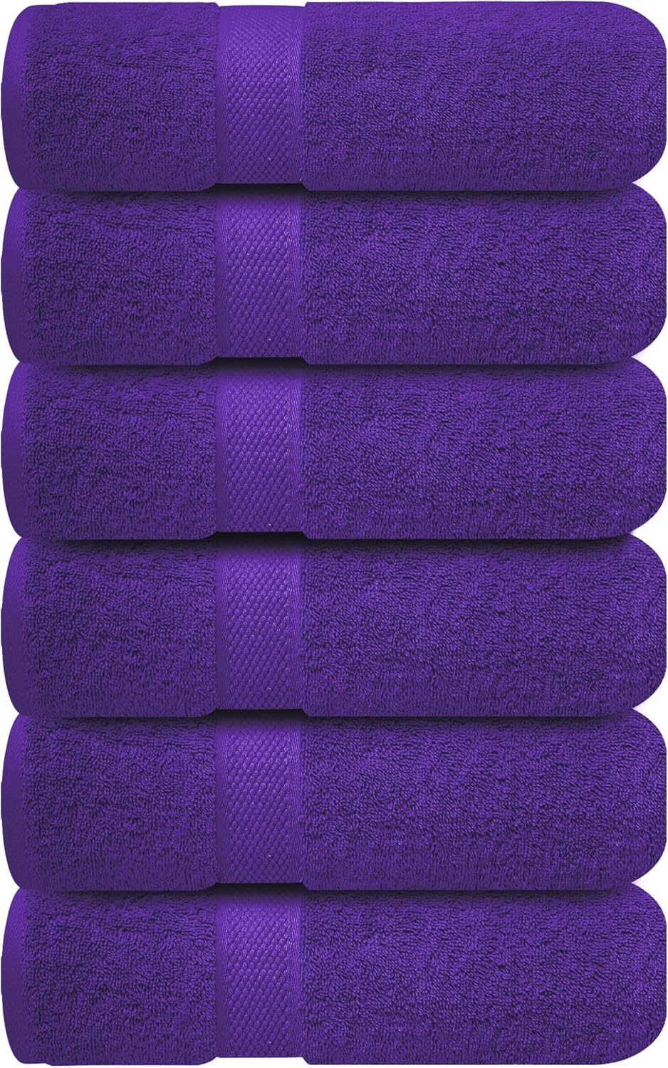 Infinitee Xclusives Purple Hand Towels for Bathroom - Set of 6 (16x28 inches) 600 GSM, 100% Cotton Ultra Soft, Quick Drying, Hotel Quality Hand Towel Set (Profound Purple)