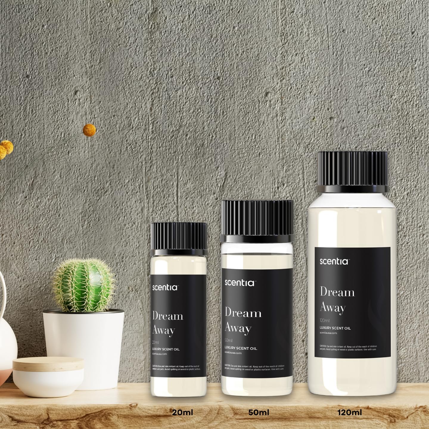 Scentia Fragrance Oil Blend, Inspired by Iconic Perfume,Home Luxury Scents, Essential Oil Blend for Aromatherapy Diﬀusers, Humidifiers & Candle Making -Dream Away- 50ml, 1.69 Fl Oz, Thanksgiving Gift