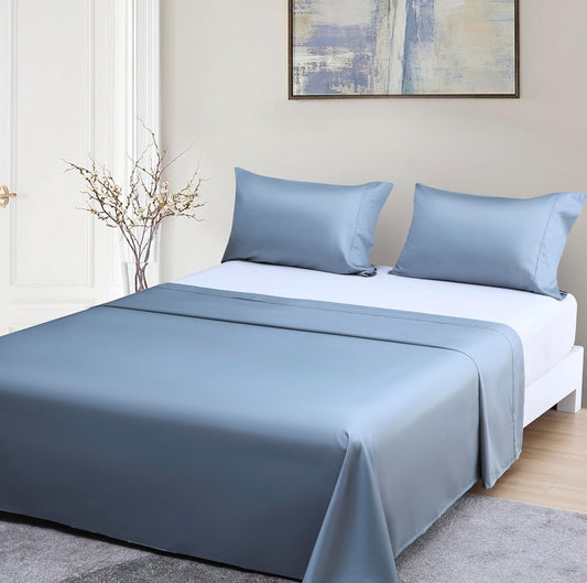 Beckham Hotel Collection Cal King Sheet Set 100% Cotton, 500TC Luxury Sateen Bedding, 16” Deep Pocket, Moisture-Wicking, 4-Piece, Dark Gray