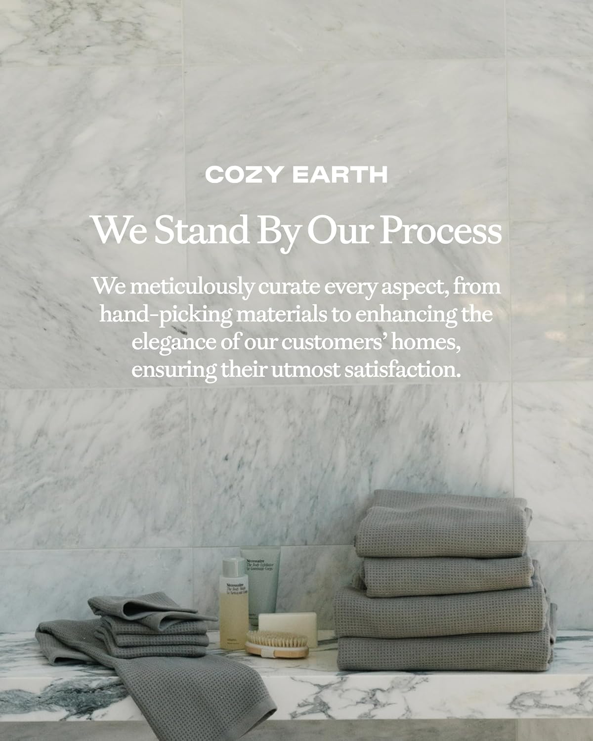 Cozy Earth Waffle Hand Towels - 60% Cotton 40% Viscose from Bamboo Hand Towels 20 x 30 Inches - Soft & Absorbent Terry, Reversible Mini Textured Waffle & Weave Pattern - 2 Pack