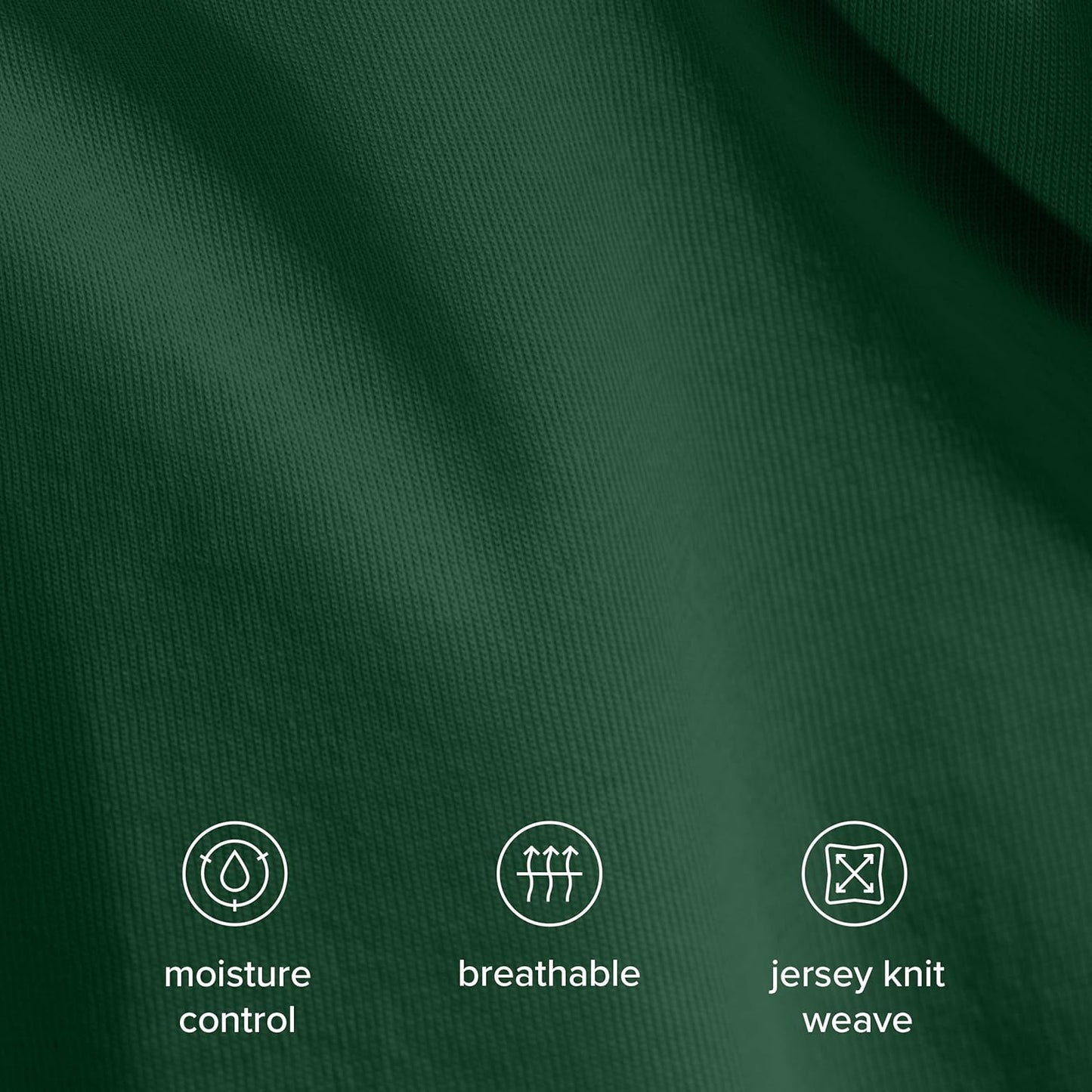 Bare Home 100% Organic Cotton Jersey Duvet Cover Set - Ultra Soft - 100% Cotton - 2pcs - Corner Ties - Button Closure - Bed Duvet Cover & Pillow Shams (Twin/Twin XL, Forest Green)