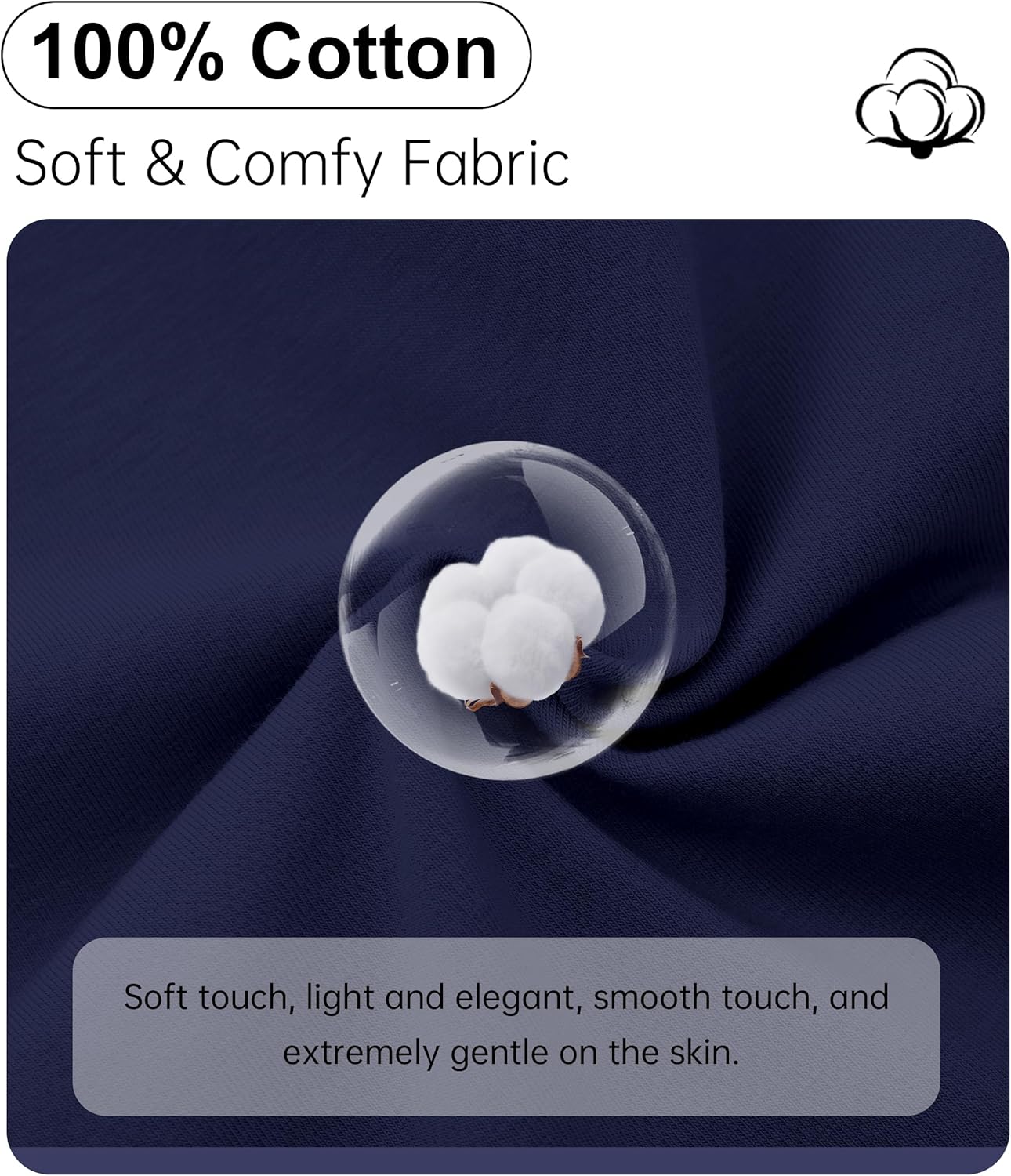 ANLIQI Women's 100% Cotton Robes Long Zipper Front House coats 3/4 Sleeve Bathrobes Lightweight Full Length Robe with Pockets