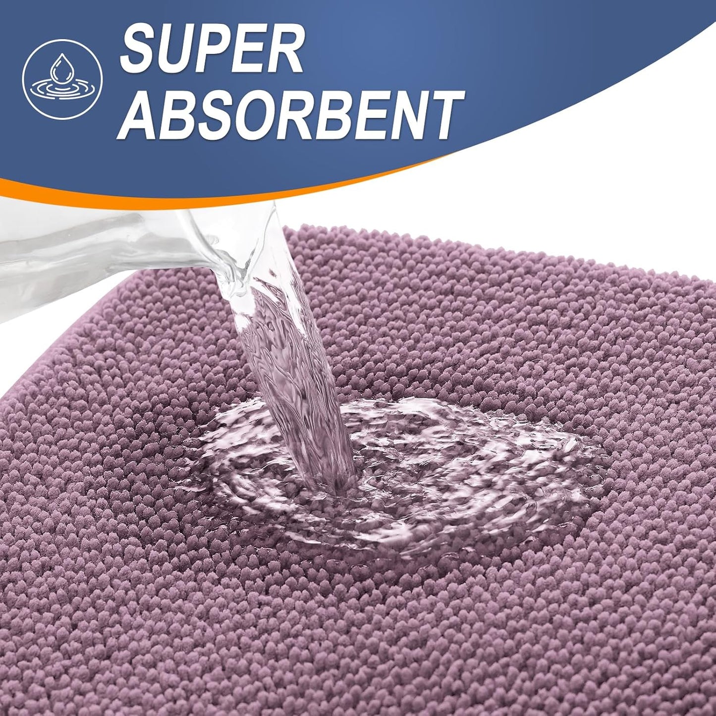 OLANLY Thick Memory Foam Bath Mat Rug 36x24, Extra Soft Absorbent Bathroom Rug, Quick Dry Bath Mats, Non-Slip, Machine Washable Carpet for Bathroom, Tub and Shower, Home Decor Accessories, Deep Plum