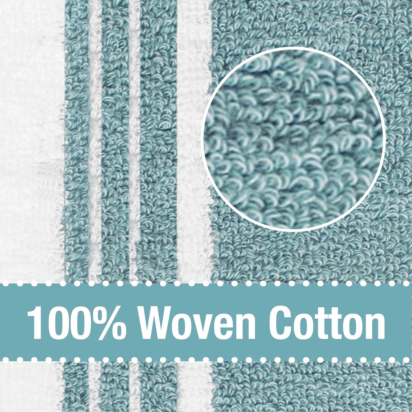 All-Clad Dual-Purpose Kitchen Towels: Highly Absorbent, Super Soft Long Lasting - 100% Cotton, 17"x30" Dish Towels for Cleaning & Drying Dishes, Pans, Glassware, or Countertops, (3-Pack), Rainfall