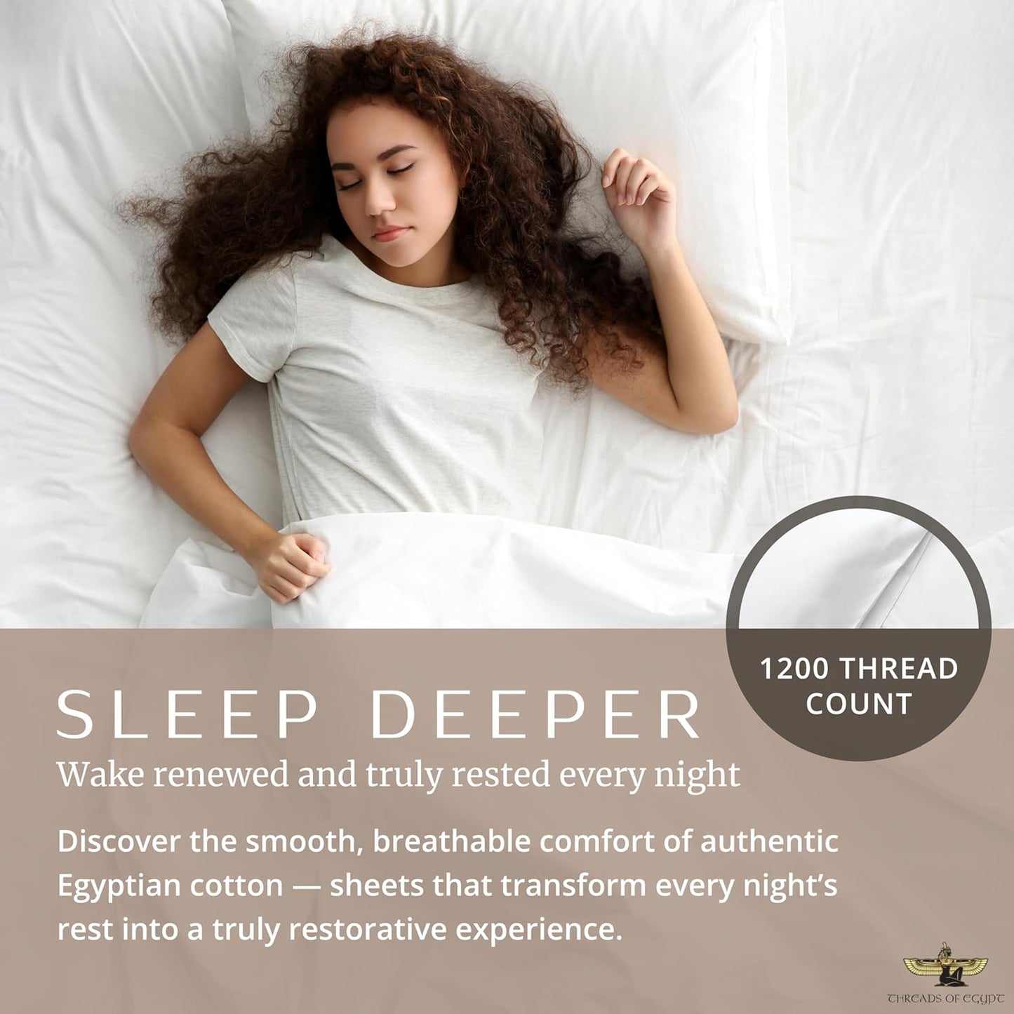 100% Egyptian Cotton Sheets King Size | 1200 Thread Count | CEA Gold Seal Certified | Ultra Soft | Cooling for Hot Sleepers | 18" Deep Pocket | King Size [Grey]