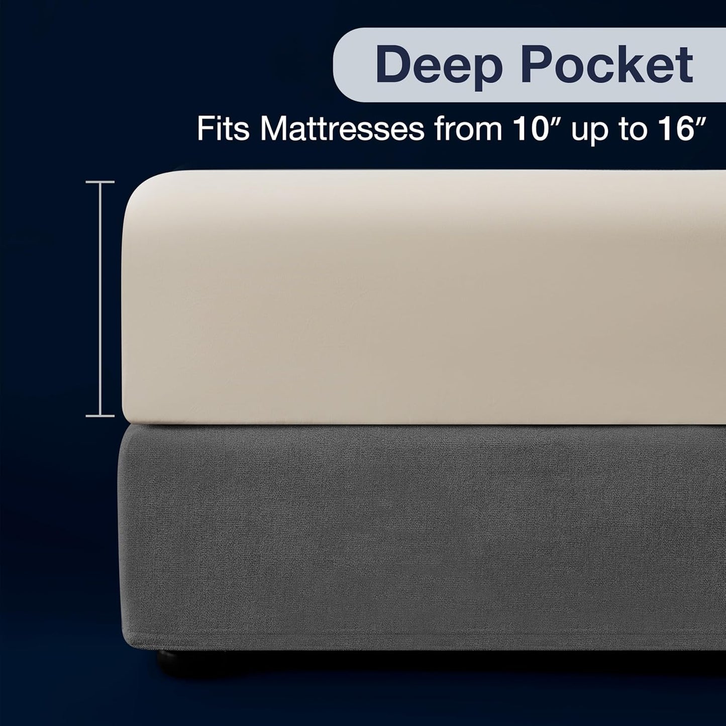 Casual Living Full Sheets Set 4 Piece Cooling Sheets with 2 Pillowcases Soft Microfiber Hypoallergenic Washable Bed Set Deep Pocket Lightweight Bedding Elasticized for Bedroom, Full, Beige