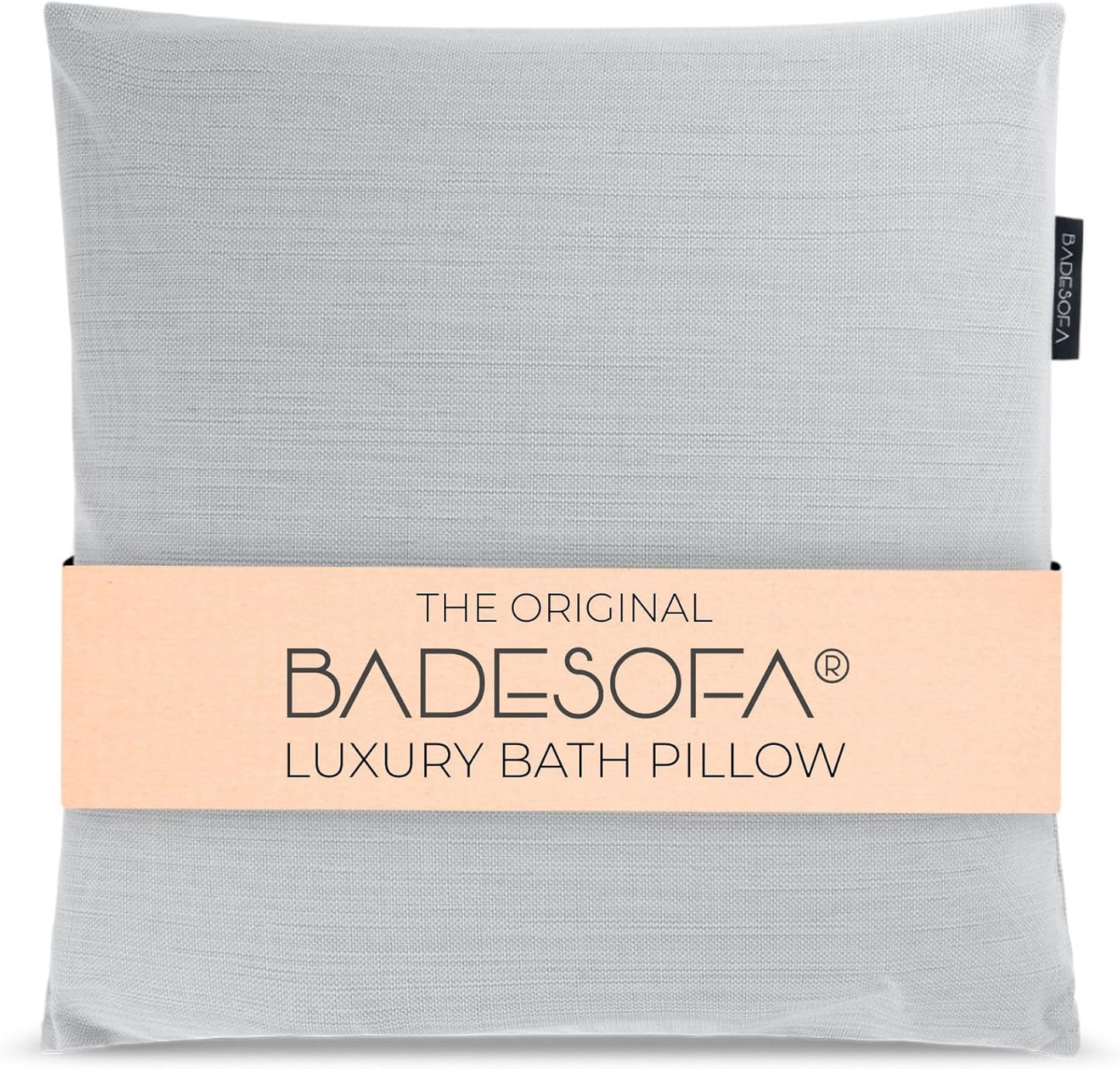 BADESOFA® Luxury Bath Pillow M - Lusciously Soft & Comfortable Tub Pillow for Bathtub - Washable & Quick-Drying Bath Back Pillow - Non-Slip Full Body Tub Pillow - Luxury Spa Cushion in Grey