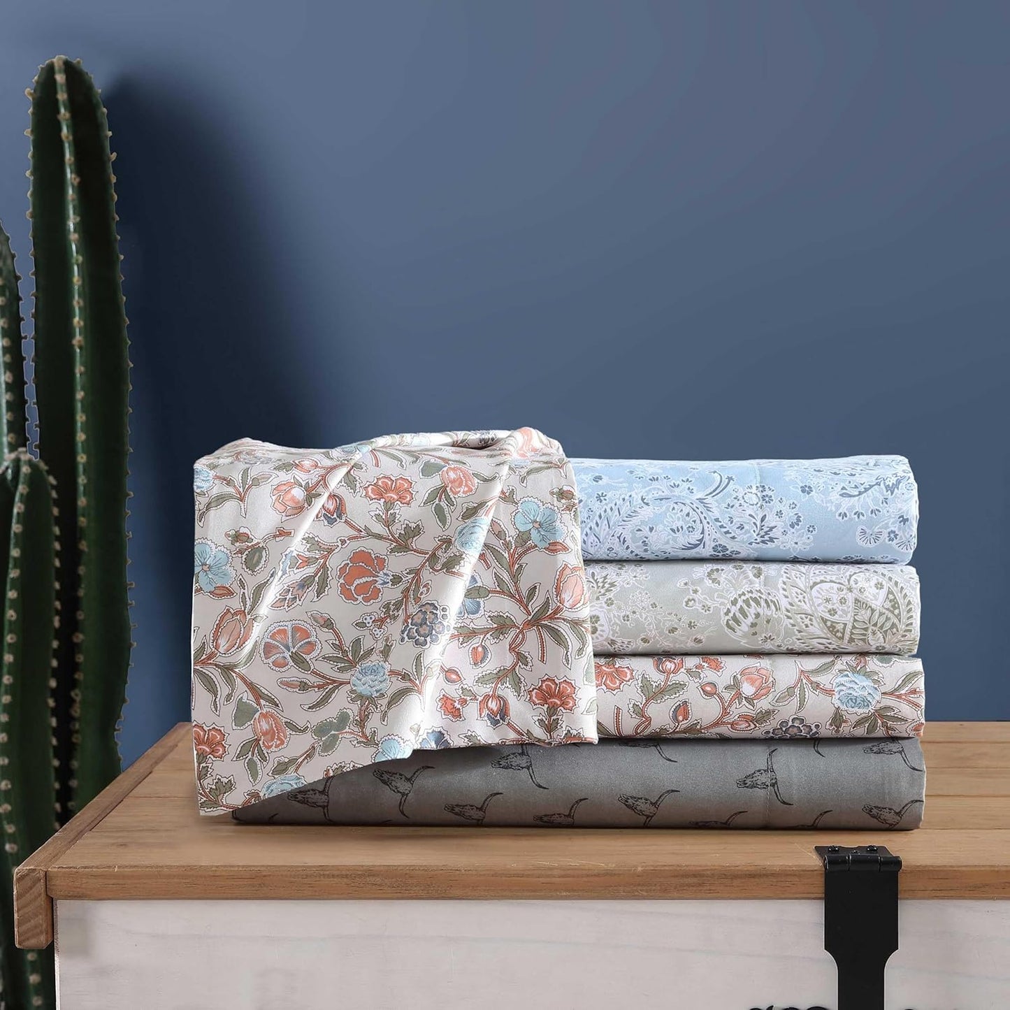 Wrangler - Twin Bed Sheets, Ultra-Soft & Lightweight Bedding with Matching Pillowcase, Lightweight Bed Set for All Season Comfort, Oeko-Tex Certified (Prairieland Paisley Green)