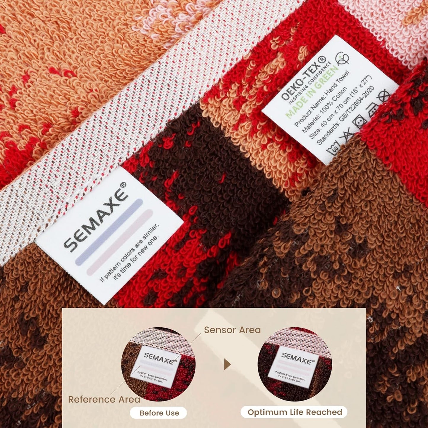 SEMAXE 4-Pack Luxury Bath Towels for Bathroom, 100% Cotton, Soft, Absorbent, and Quick-Drying, 55"x27", Plum Garden, Perfect for Hotels, Gyms, and Spas
