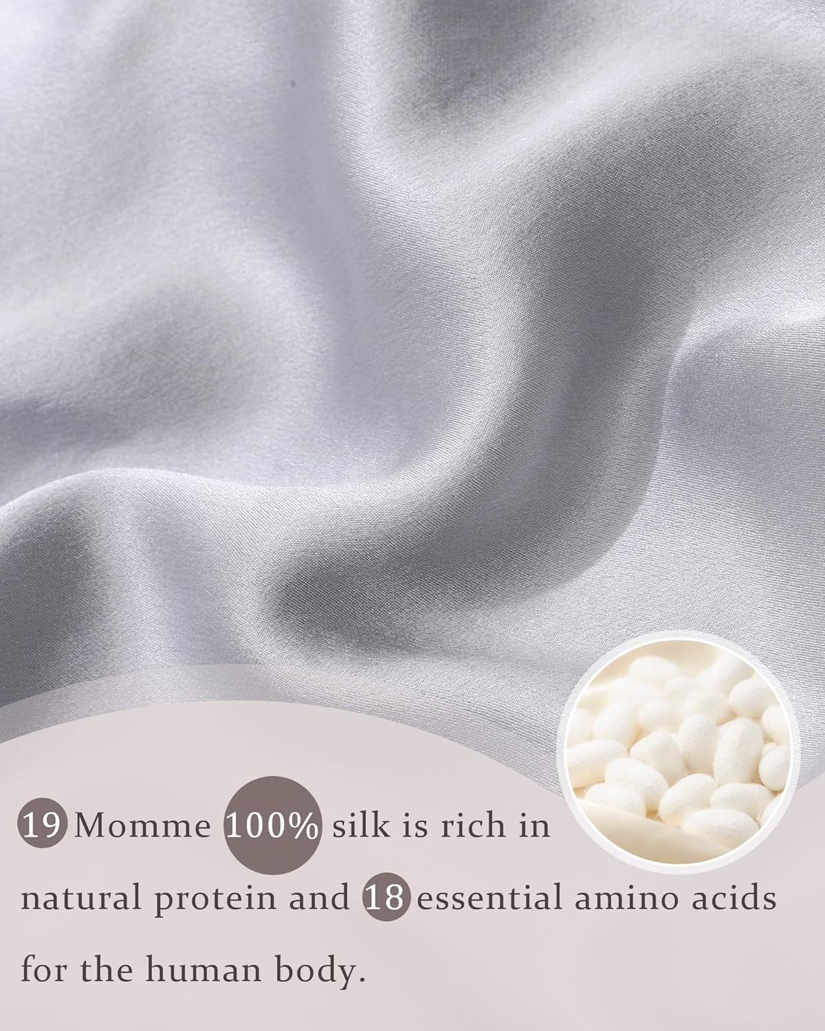 100% Mulberry Silk Bonnet for Sleeping Women Double Layer Silk Hair Bonnet Natural Silk Sleep Cap with Elastic Reversible Hair Wrap (Black+Silver Gray)