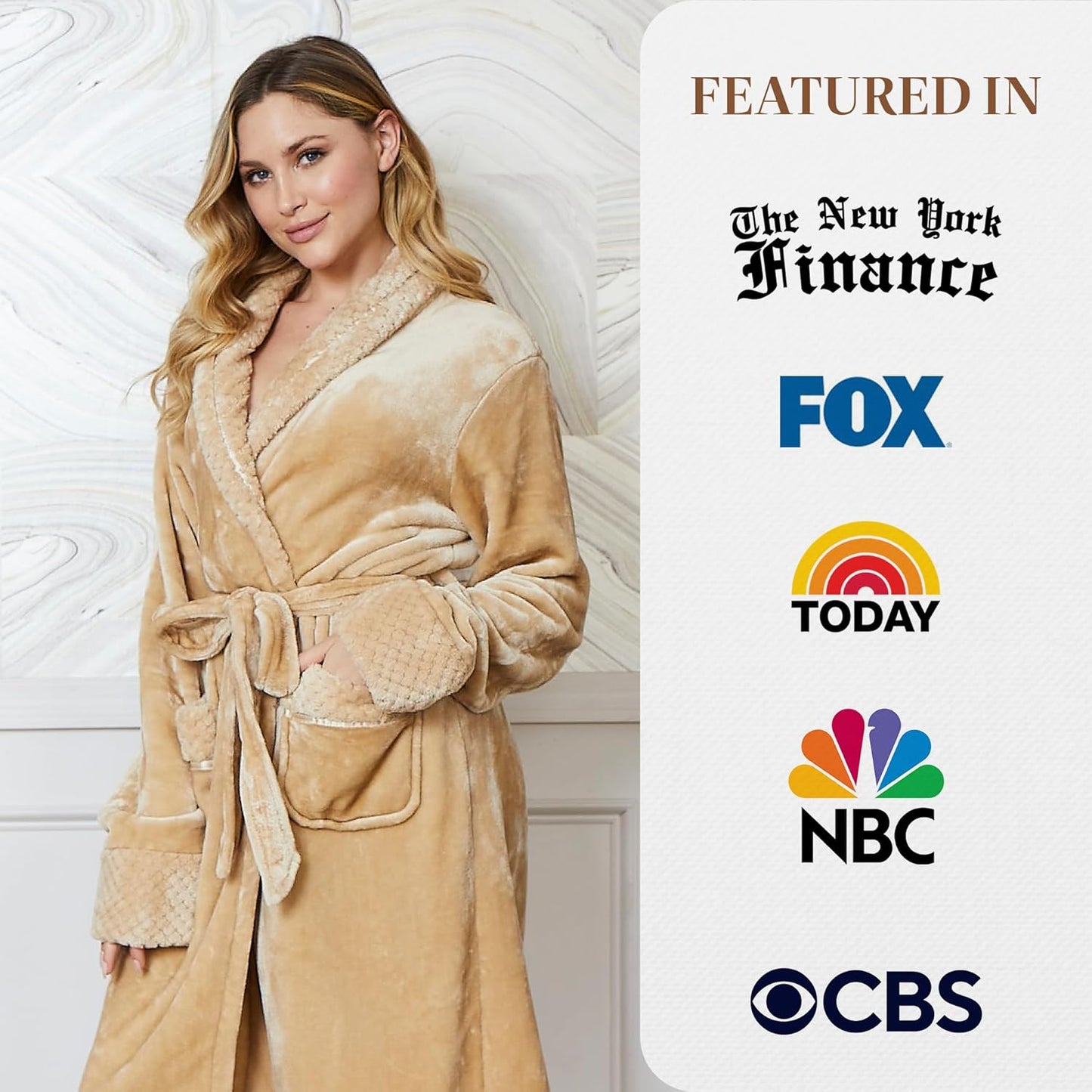 Lotus Linen Plush Robes for Women - Soft Bathrobe, Custom Monogram, Warm Fleece Robe with Pockets