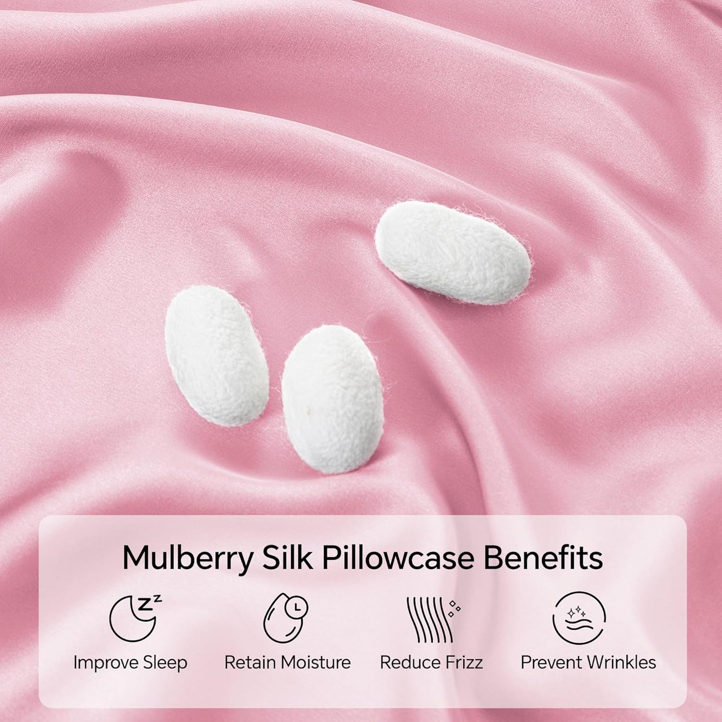 INFIIXSO Mulberry Silk Pillow Cases King Size Set of 2, Silk Pillowcase with Hidden Zipper 20"x36", Extraordinary Smooth and Soft Pillow Case for Hair and Skin(Pink, 2 Pack)