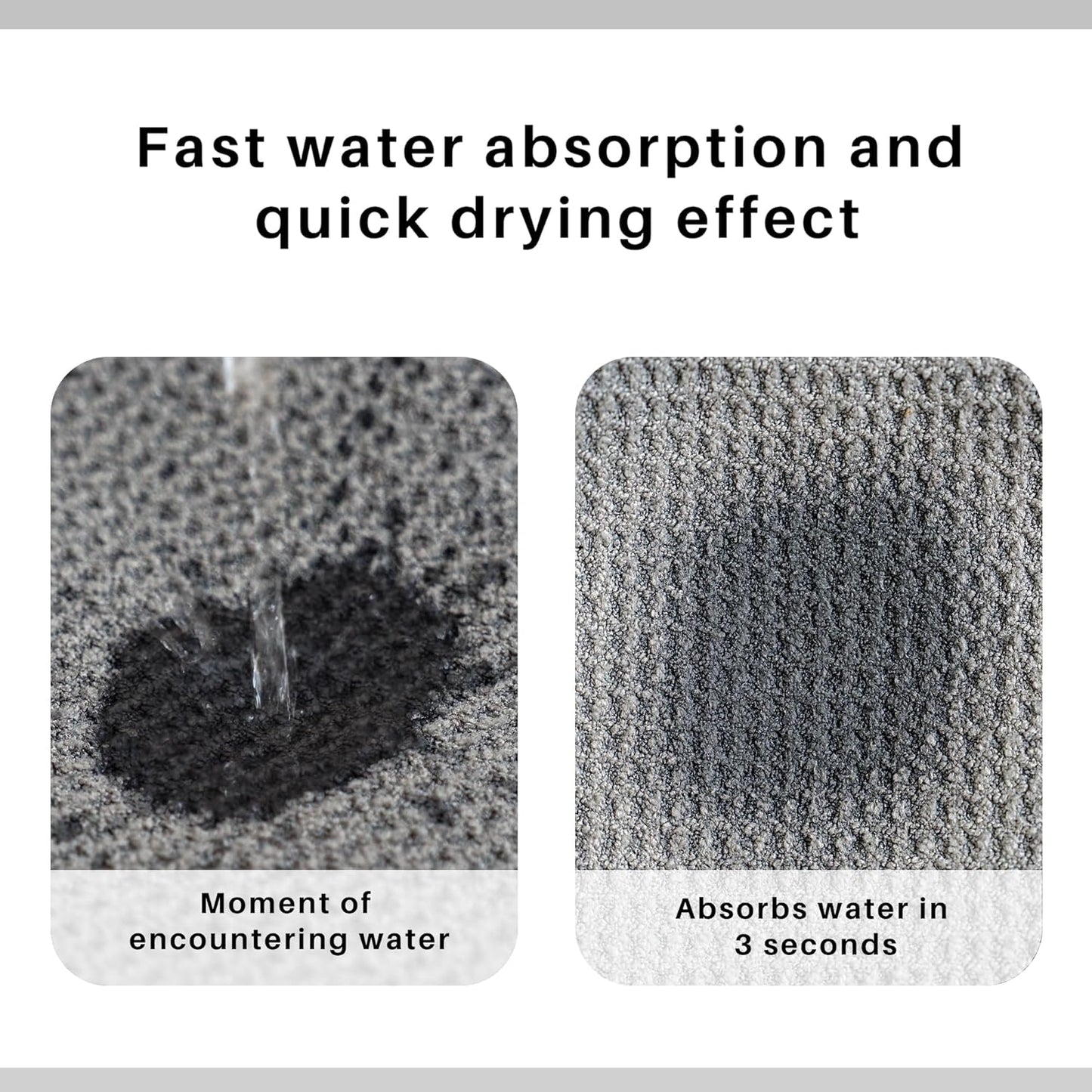 2 Pack Microfiber Hair Towel Wrap for Women, 32" x 11" Waffle Weave Hair Plopping Towel for Curly, Long & Thick Hair, Anti-Frizz Hair Turbans for Wet Hair (White, Grey)