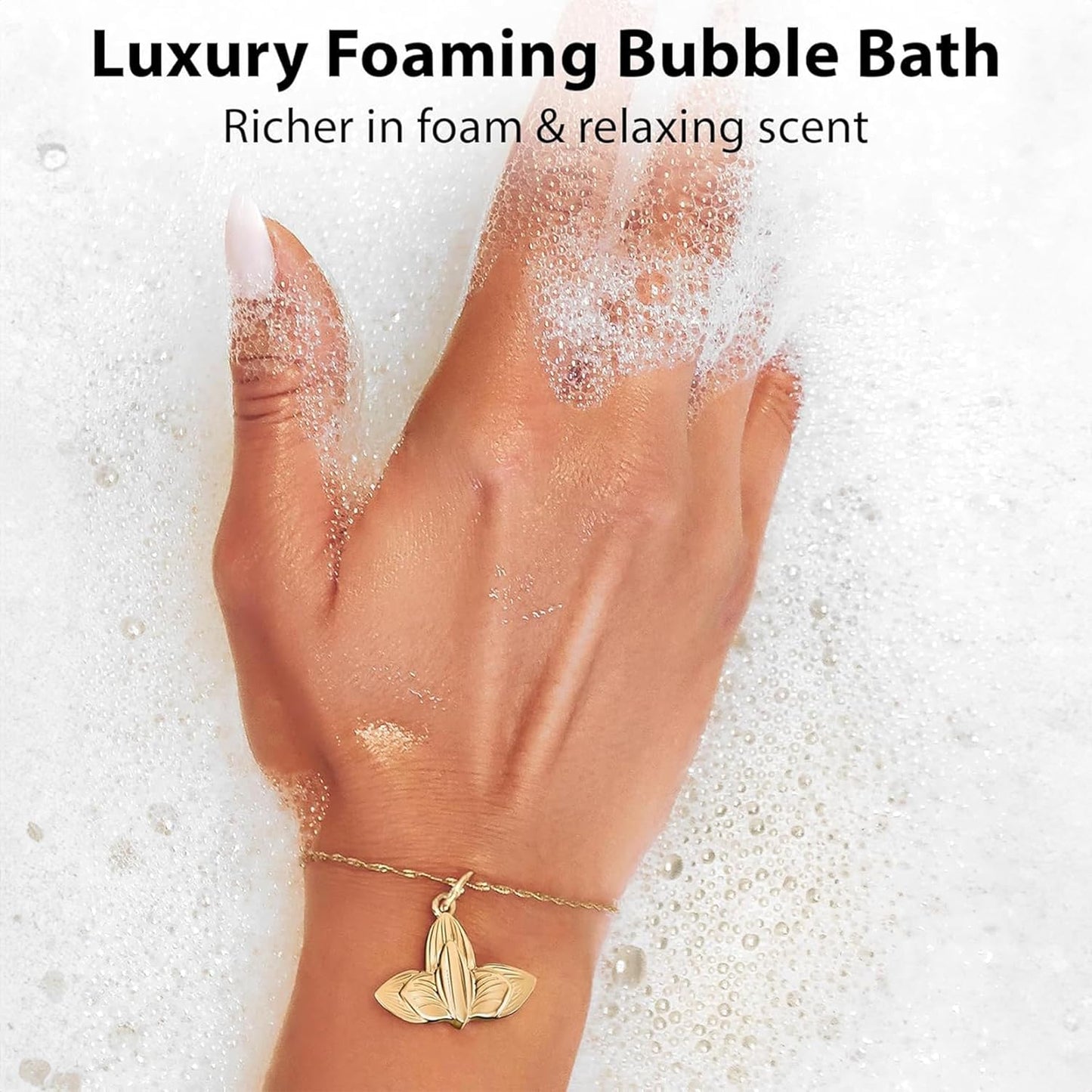 Magnesium Bubble Bath Long Lasting Foam for Sore Muscles Recovery Tea Tree Peppermint Eucalyptus Relaxing Stress Relief Calming Self Care Spa Gift