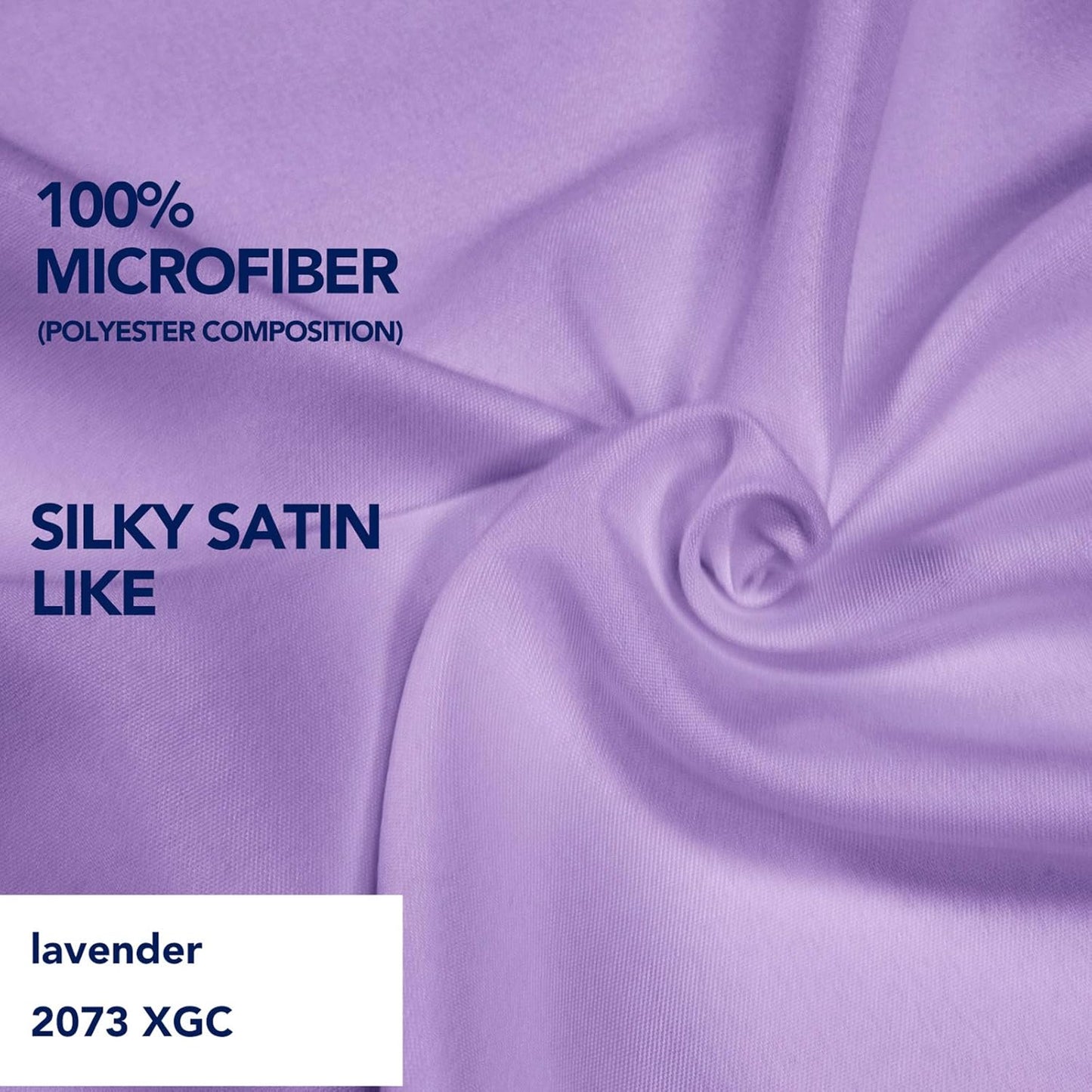 PureFit Wrap Around Ruffled Bed Skirt with Adjustable Elastic Belt - 18 Inch Drop Easy to Put On, Wrinkle Free Bedskirt Dust Ruffles, Bed Frame Cover for Queen, King and C-King Size Beds, Lavender