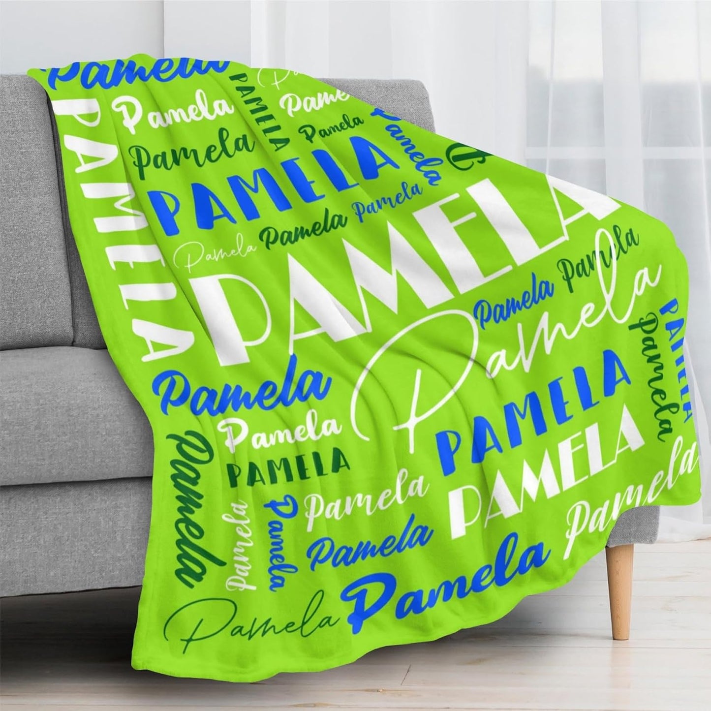 Name Blanket Personalized Blanket for Adult Kids Flannel Customize Throw Blanket Custom (Color 23, 30 x 40 Inches)
