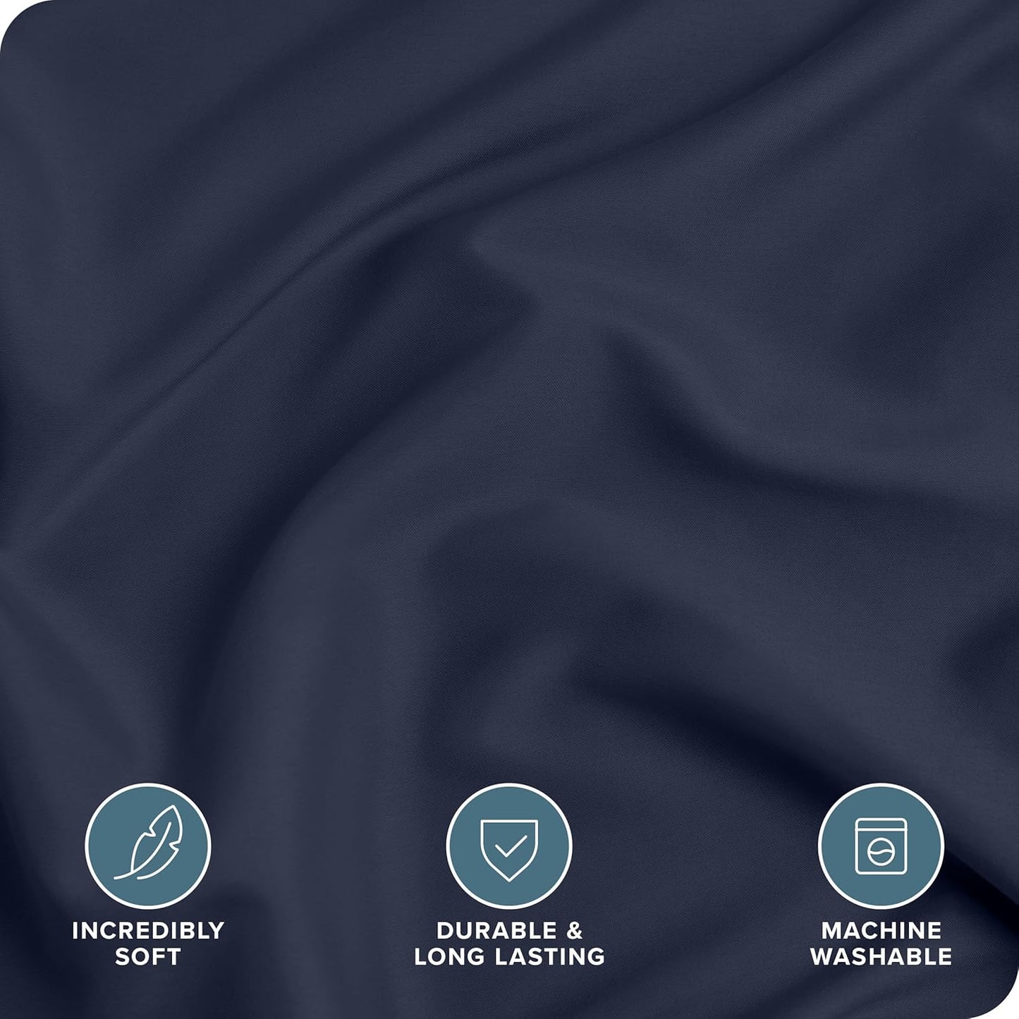 Bare Home Bedding Duvet Cover California King Size - Premium 1800 Super Soft Collection - Lightweight, Cooling - Soft Breathable Bedding Duvet Cover (Cal King, Midnight Blue)
