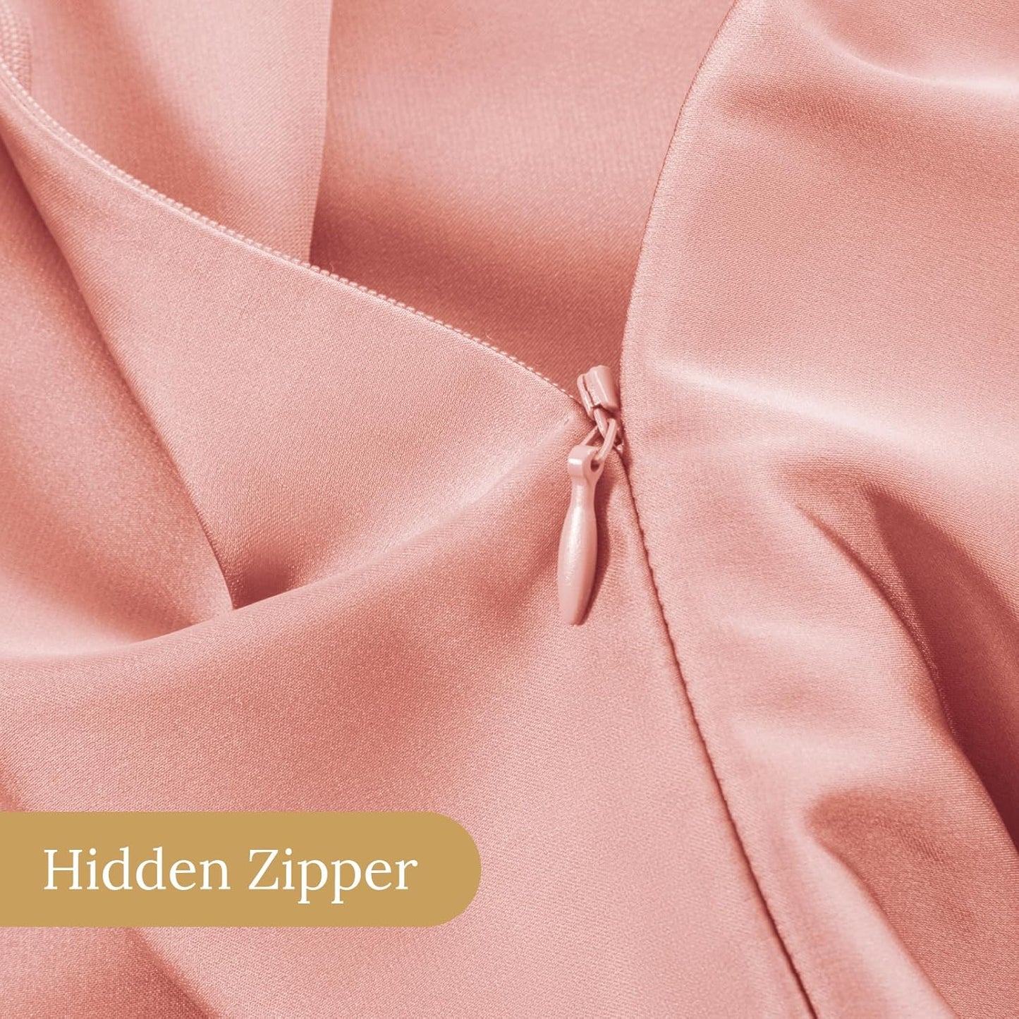 INFIIXSO Mulberry Silk Pillowcase for Hair and Skin, Silk Pillow Cases Standard Size with Hidden Zipper 20"x26", Extraordinary Smooth and Soft Cooling Pillow Cases for Hot Sleepers(Blush Pink, 1 Pack)