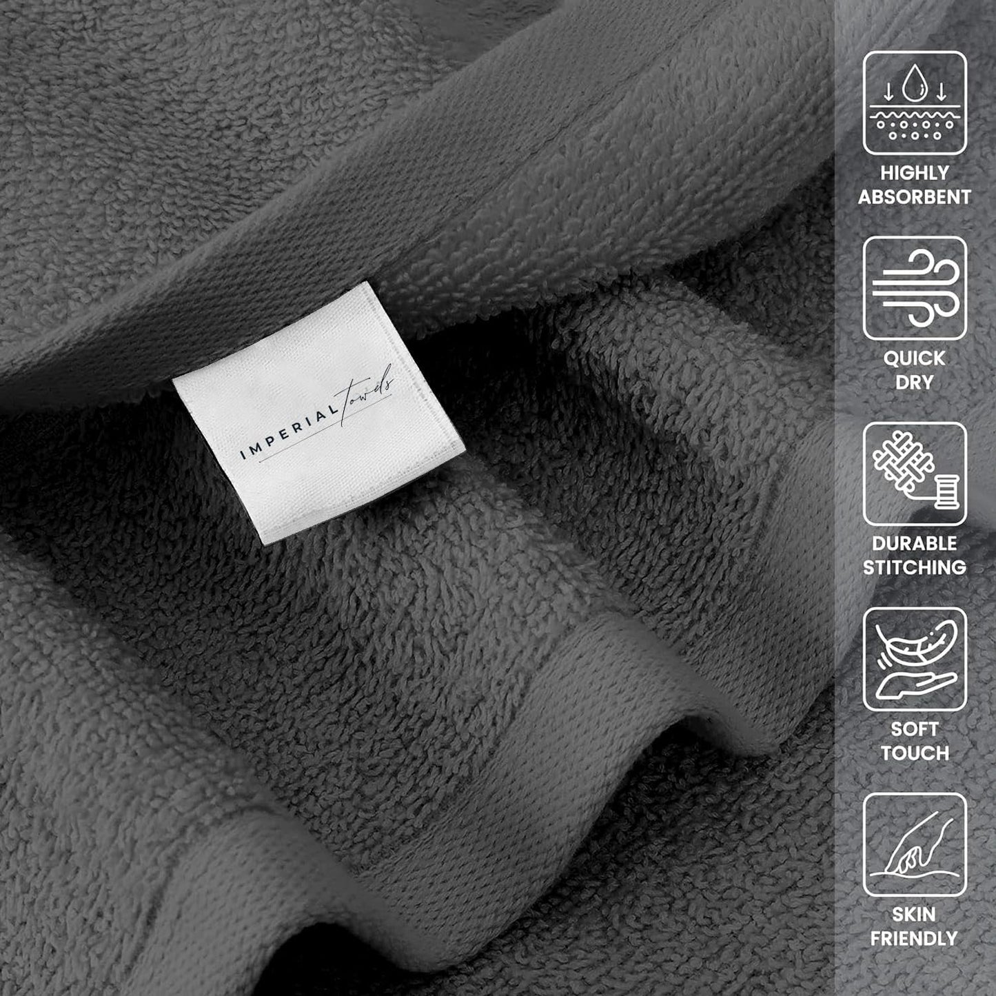 50 PK Saloon Towel Dark Grey
