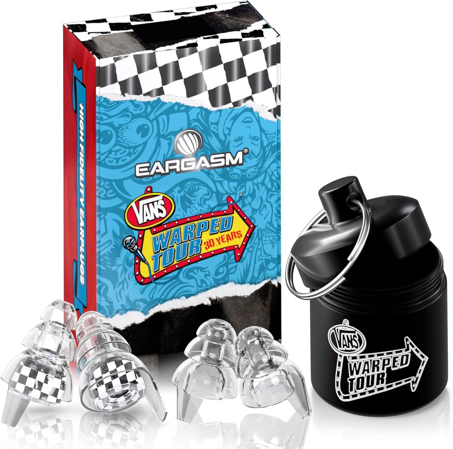 Eargasm High Fidelity Earplugs: Warped Tour Festival Edition - Noise Reducing Ear-Plugs for Hearing Protection at Music Festivals, Loud Environments, Concerts, Live Events, Sporting Events