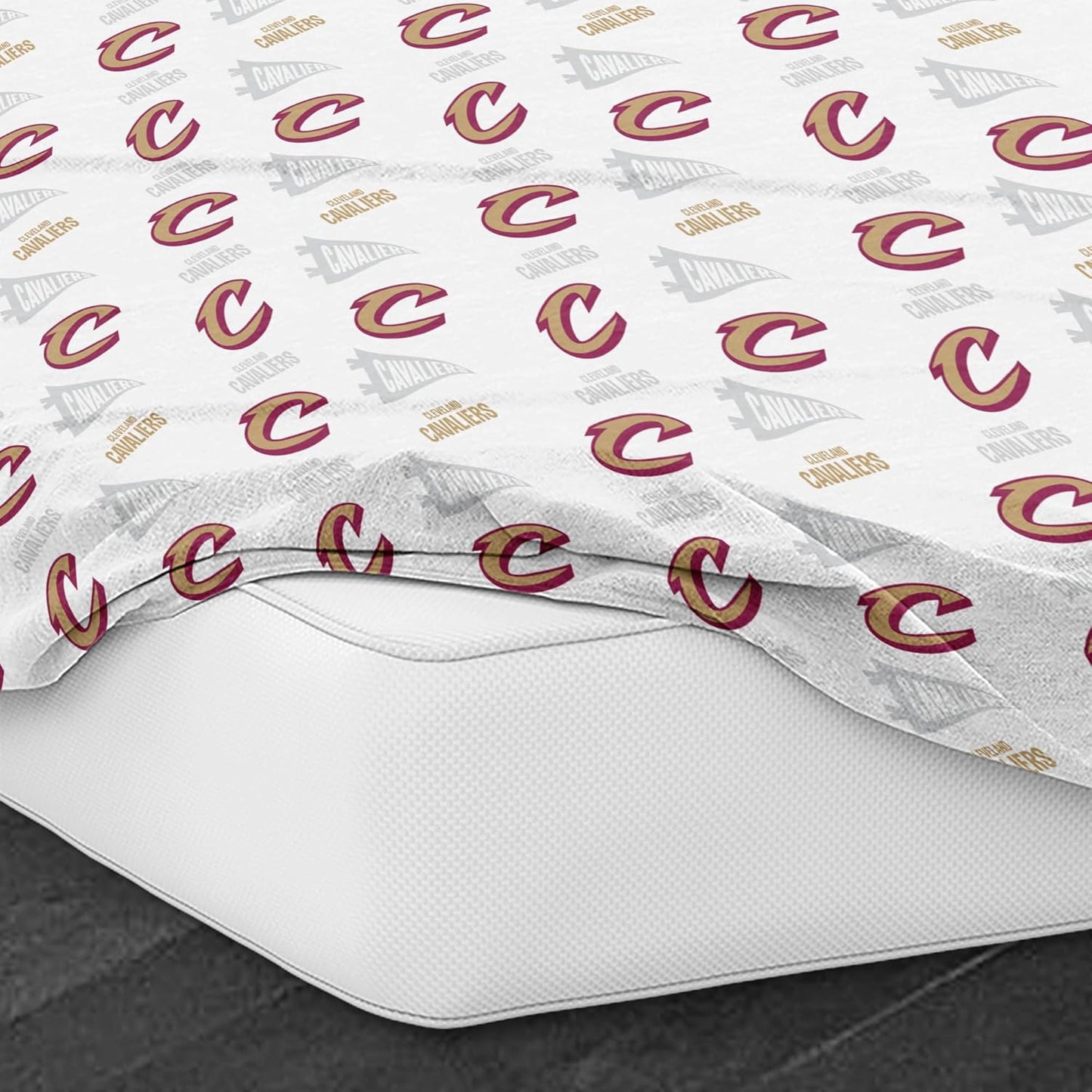Northwest Officially Licensed Cleveland Cavaliers NBA Twin Size Sheet Set – Soft Team Logo Bedding for Dorms, Bedrooms, Fan Caves & Game Day Style
