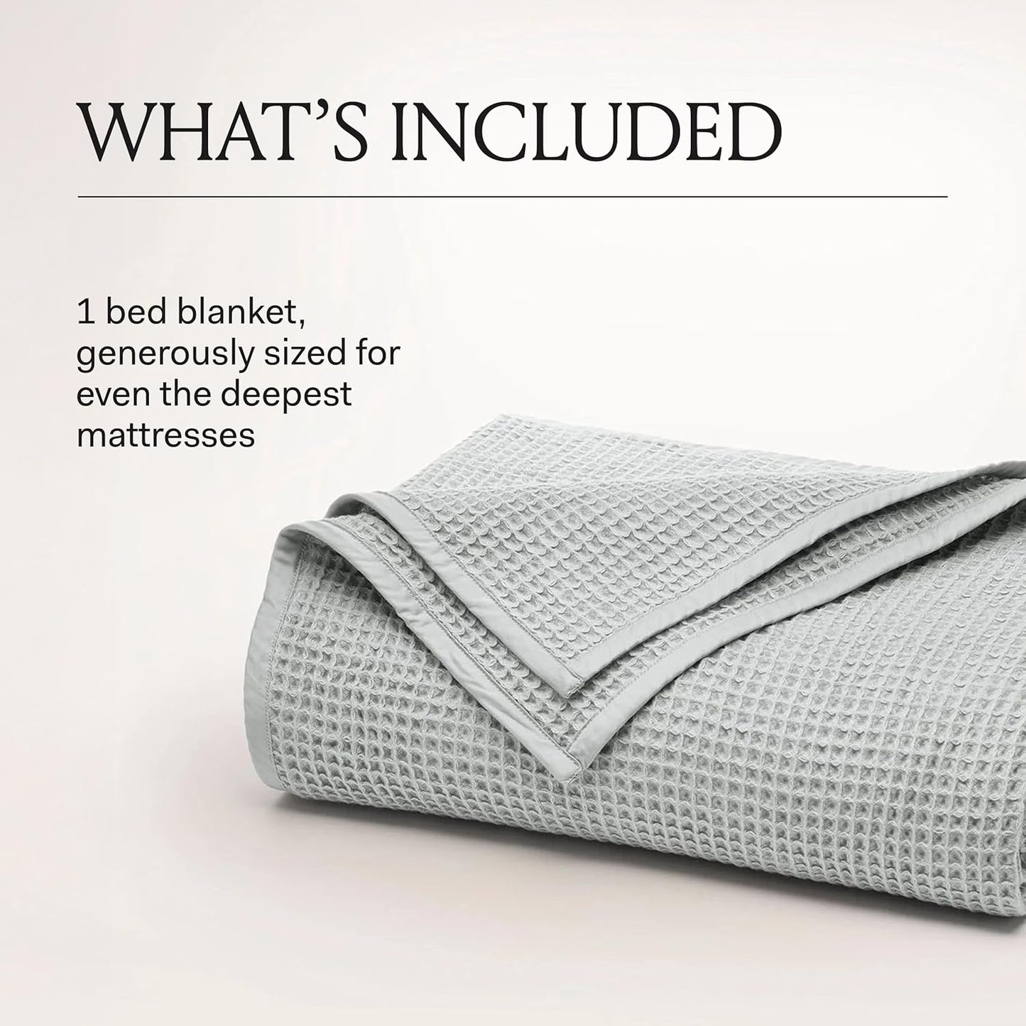 BOLL & BRANCH Waffle Bed Blanket - Twin/Twin XL, Pewter - Luxury 100% Organic Cotton - Soft, Lightweight and Breathable - Textured Waffle Weave Design