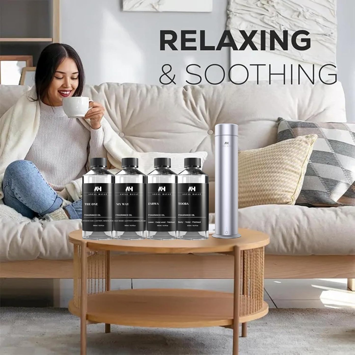 24K Magic Scent Diffuser Oil 500mL - Inspired by Luxury Hotel W Hotels - Notes of Zesty Citrus, Floral Jasmine, & Delicate Lily - Aromatherapy Home Fragrance - 24K Diffuser Oil - AH Diffuser Oils