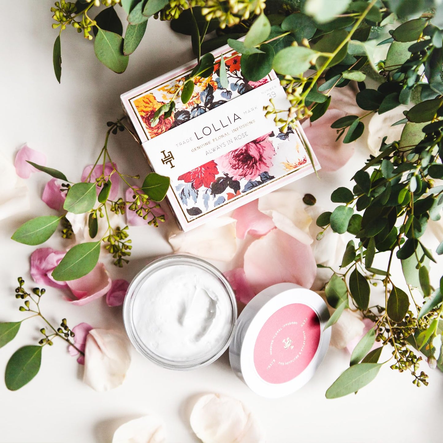 LOLLIA Always in Rose Body Butter, 5.5 oz. - Rose & Hibiscus Fragrance – Shea Butter & Cocoa Butter, Body Lotion for Women, Hydrating & Smooth Body Moisturizer