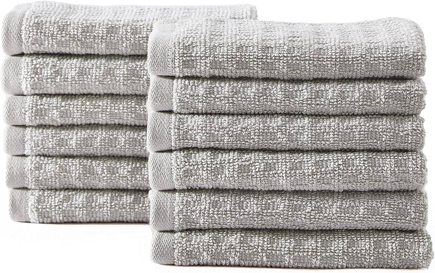 Tommy Bahama - Washcloths, Soft & Absorbent Cotton Towels, Low Linting & Fade Resistant, Oeko-Tex Certified (Northern Pacific Grey, 12 Piece)