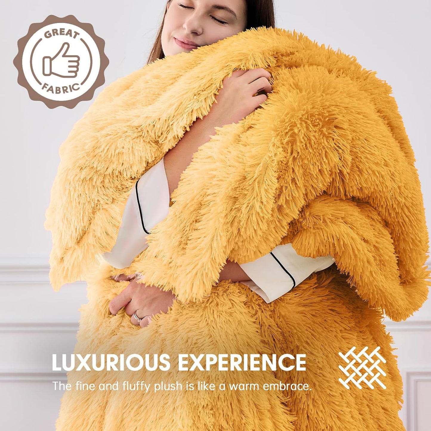 Heated Electric Blanket Throw–Faux Fur with Soft Thick Sherpa,Warm Winter Birthday Gifts for Women Grandma，10 Heat Settings,5 Time Settings with Fast Heating, 50x60, Beige